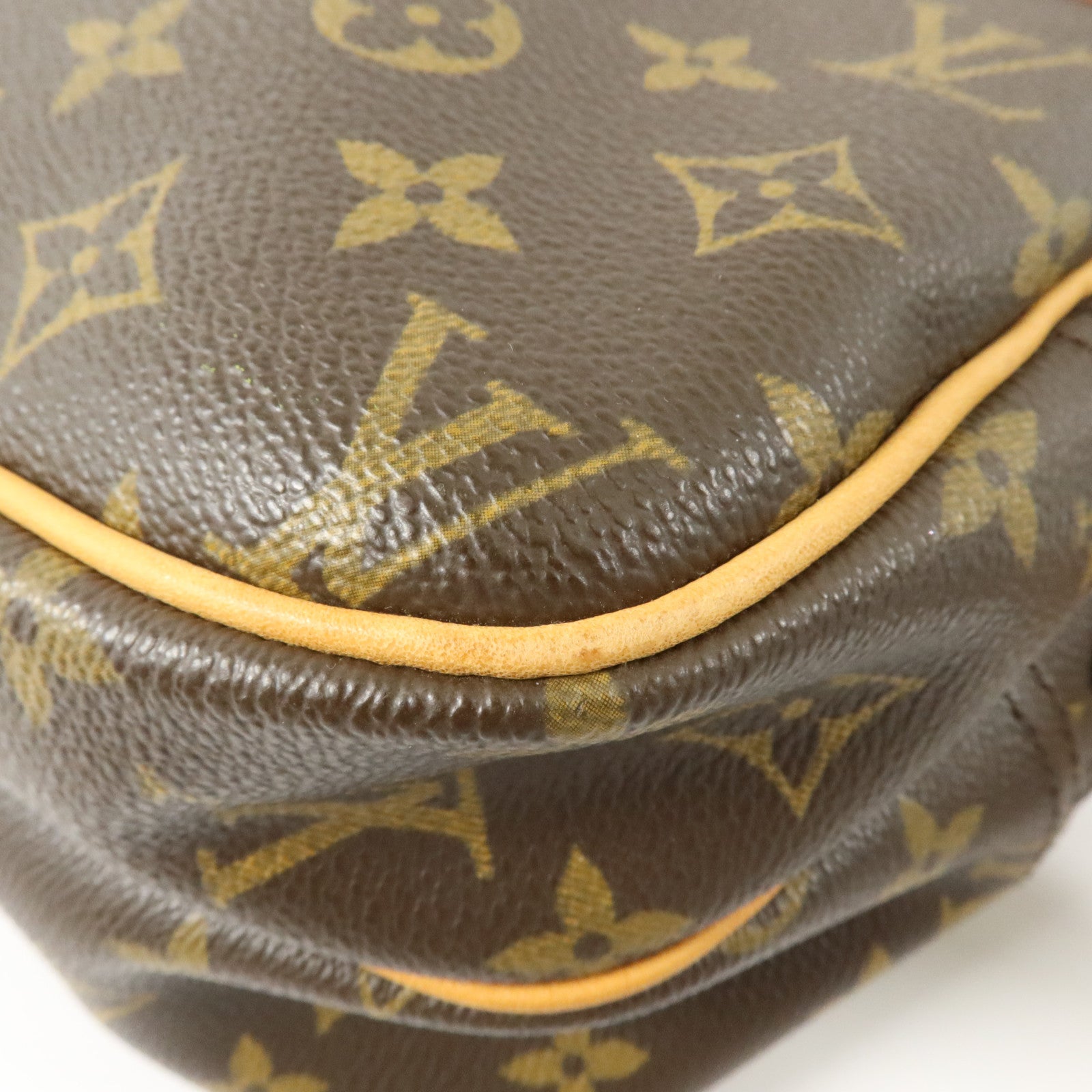 LOUIS VUITTON Monogram Reporter PM金扣肩背袋棕色