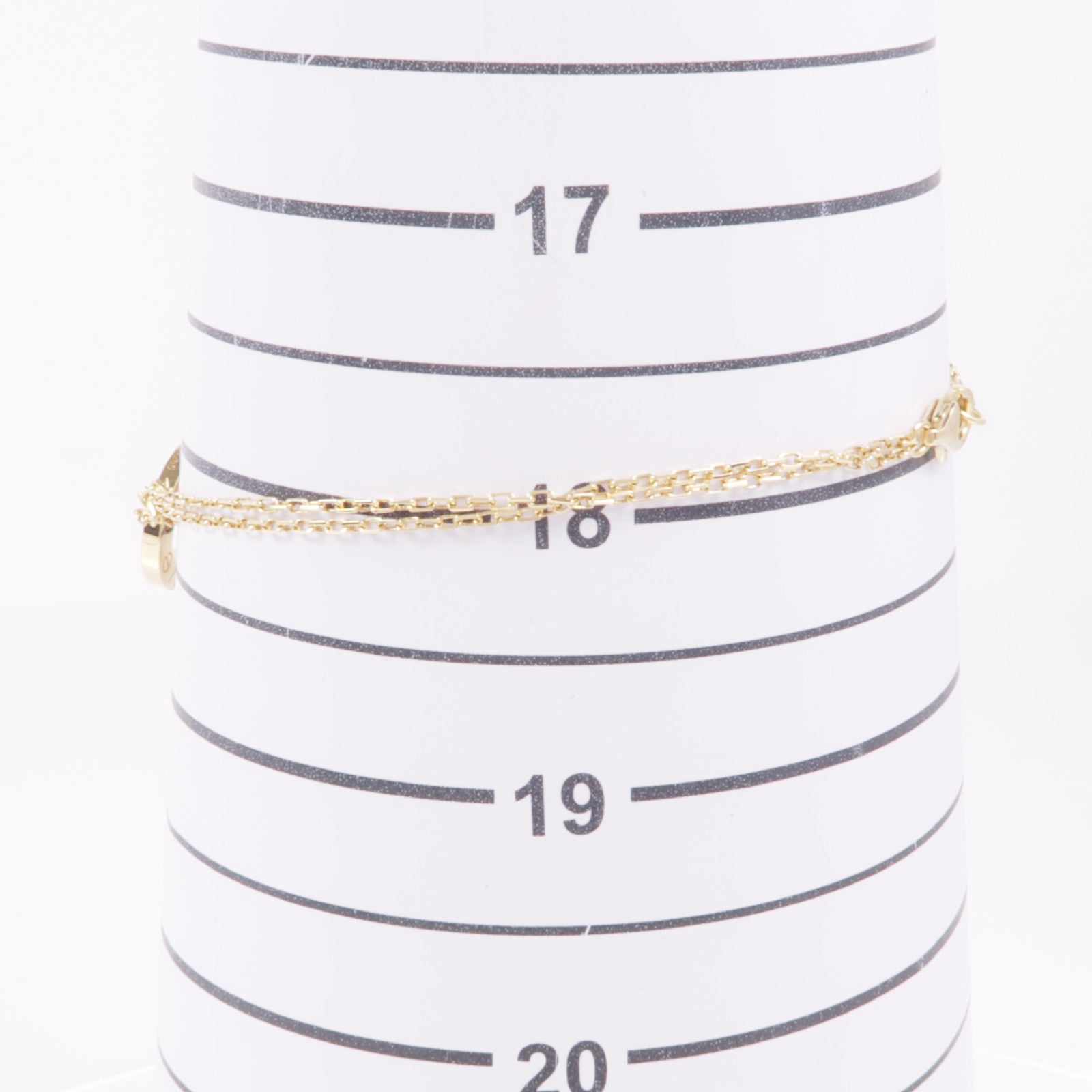 CARTIER 18K黃金Love Bracelet On Chain 2 Diamonds鑽石手鏈