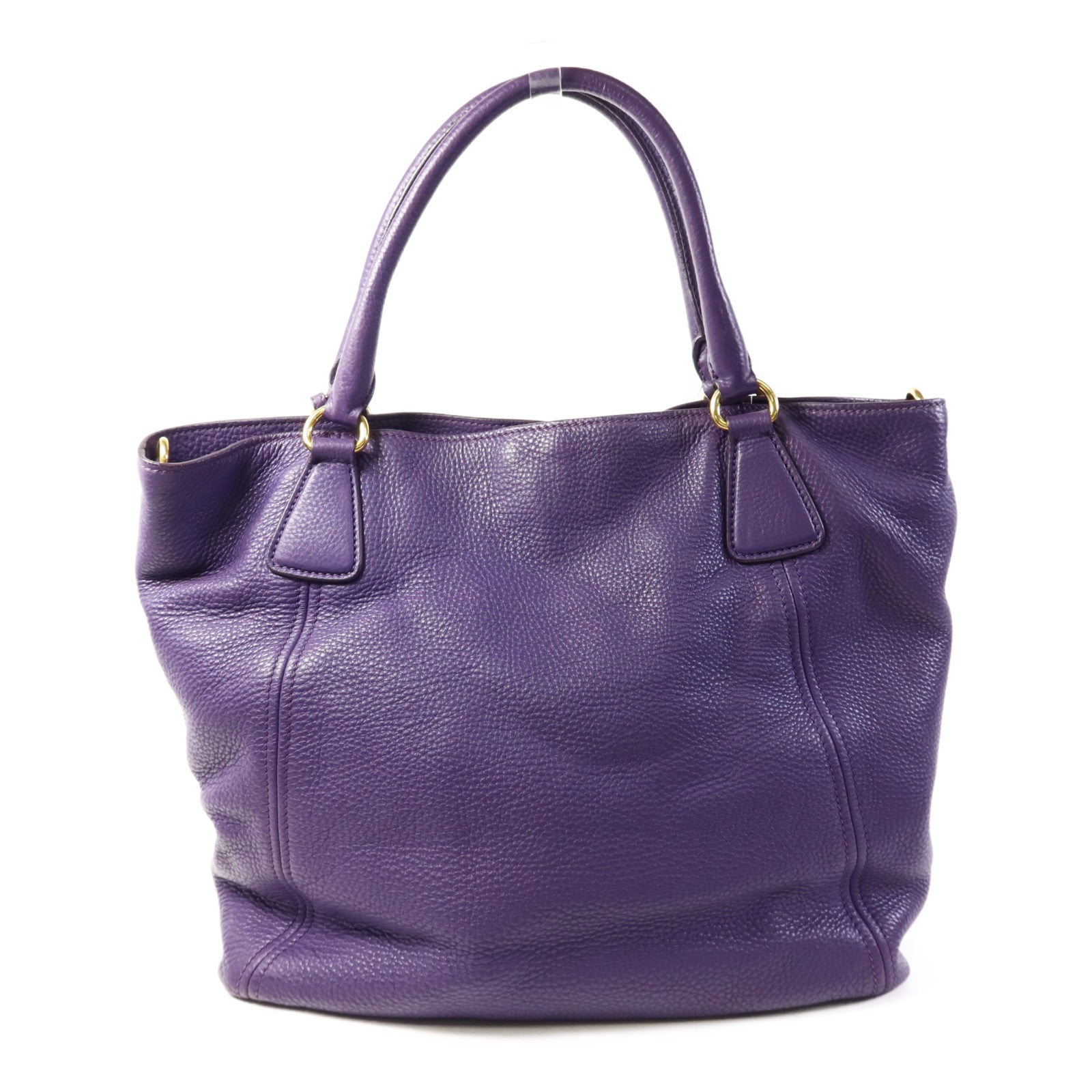 PRADA 【激減優惠】牛皮皮革2 Way Shoulder Bag金扣手挽肩背兩用袋