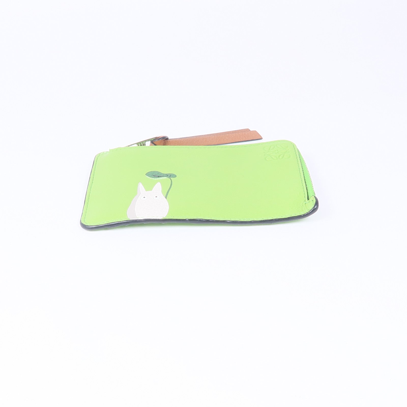 LOEWE 牛皮皮革Loewe X Totoro銀扣卡片套