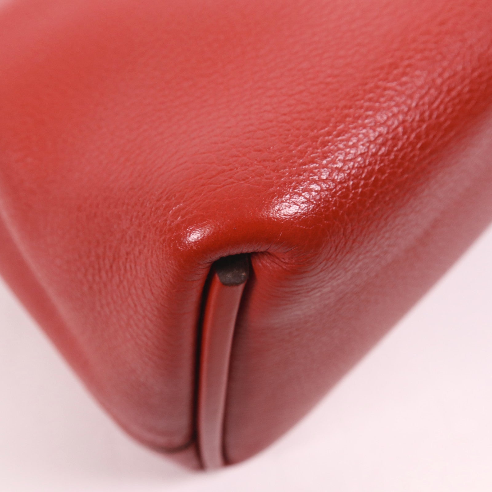 HERMES Evercolor皮革24/24 Mini金扣手挽肩背兩用袋Rouge Piment