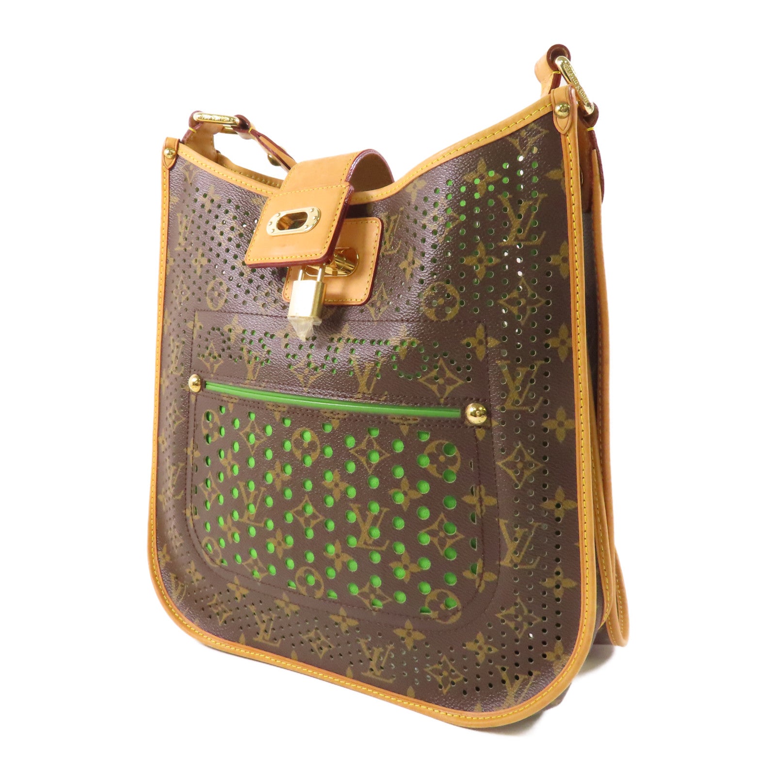 LOUIS VUITTON Monogram Perfo Musette金扣肩背袋