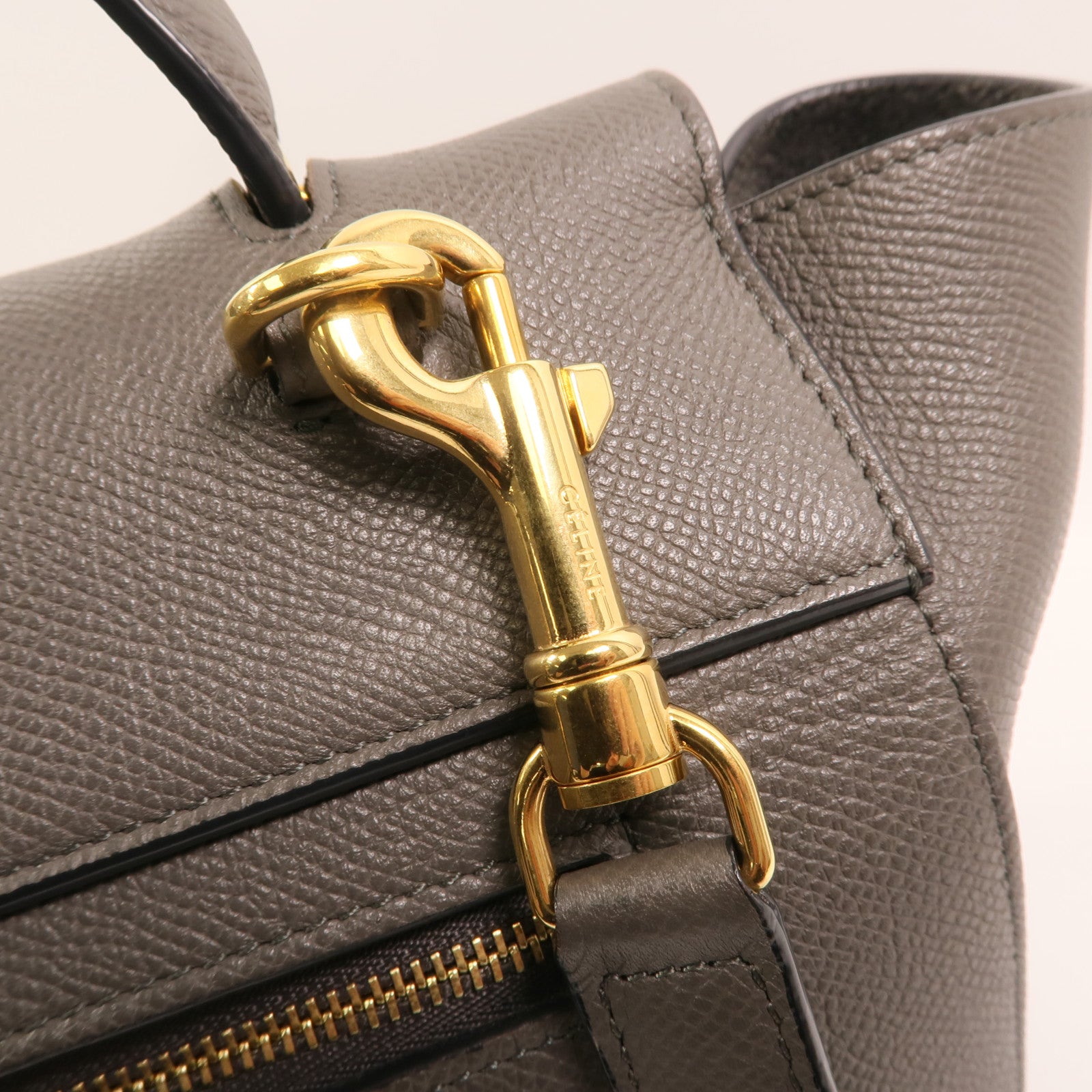 CELINE 牛皮皮革Mini Belt Bag金扣手挽肩背兩用袋