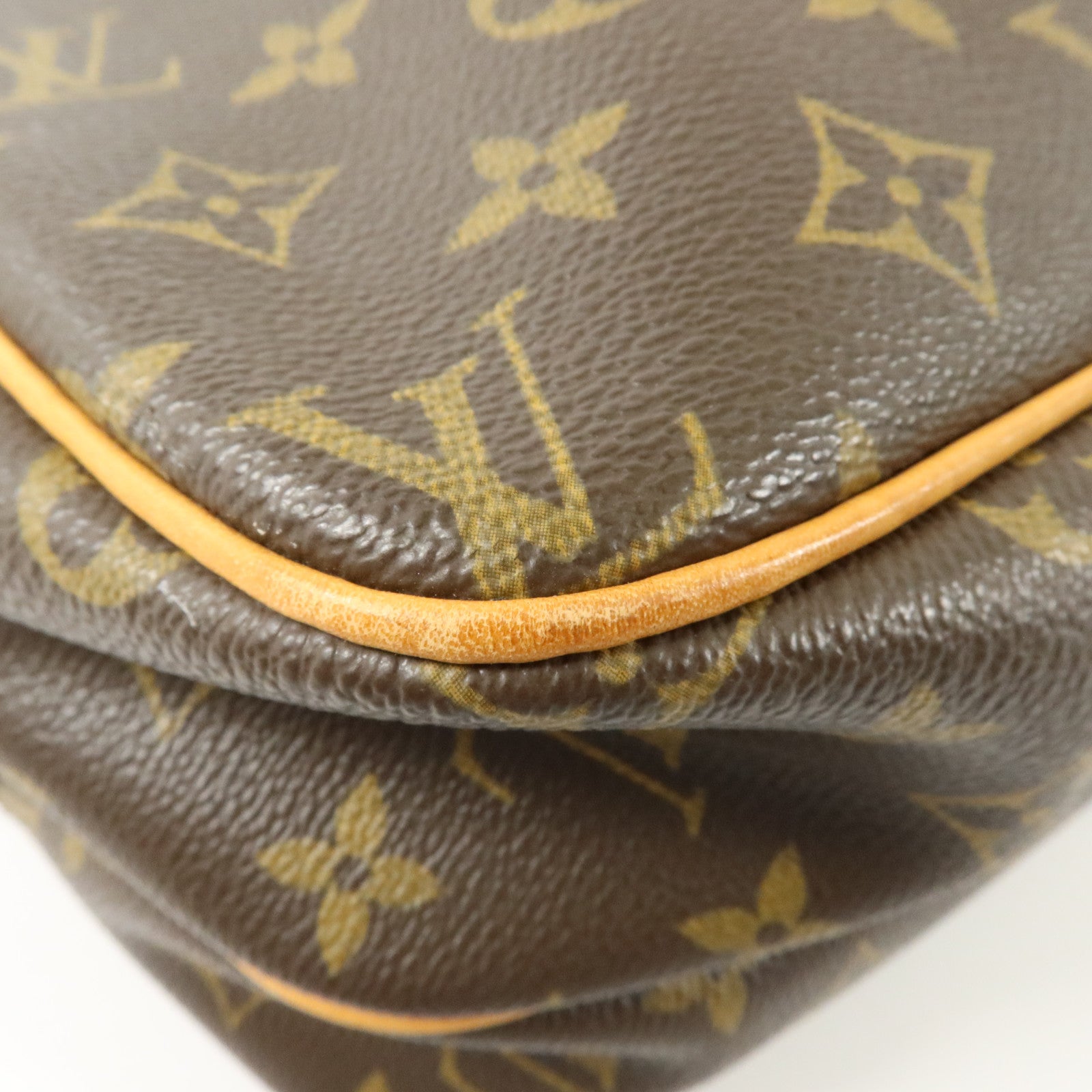 LOUIS VUITTON Monogram Reporter PM金扣肩背袋棕色