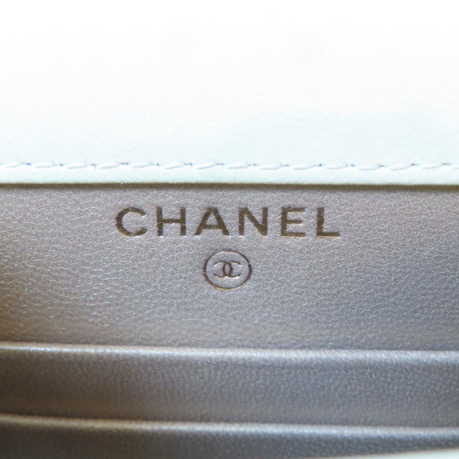 CHANEL 菱格羊皮皮革Phone Holder Shoulder Bag金扣鏈帶肩背袋黃色