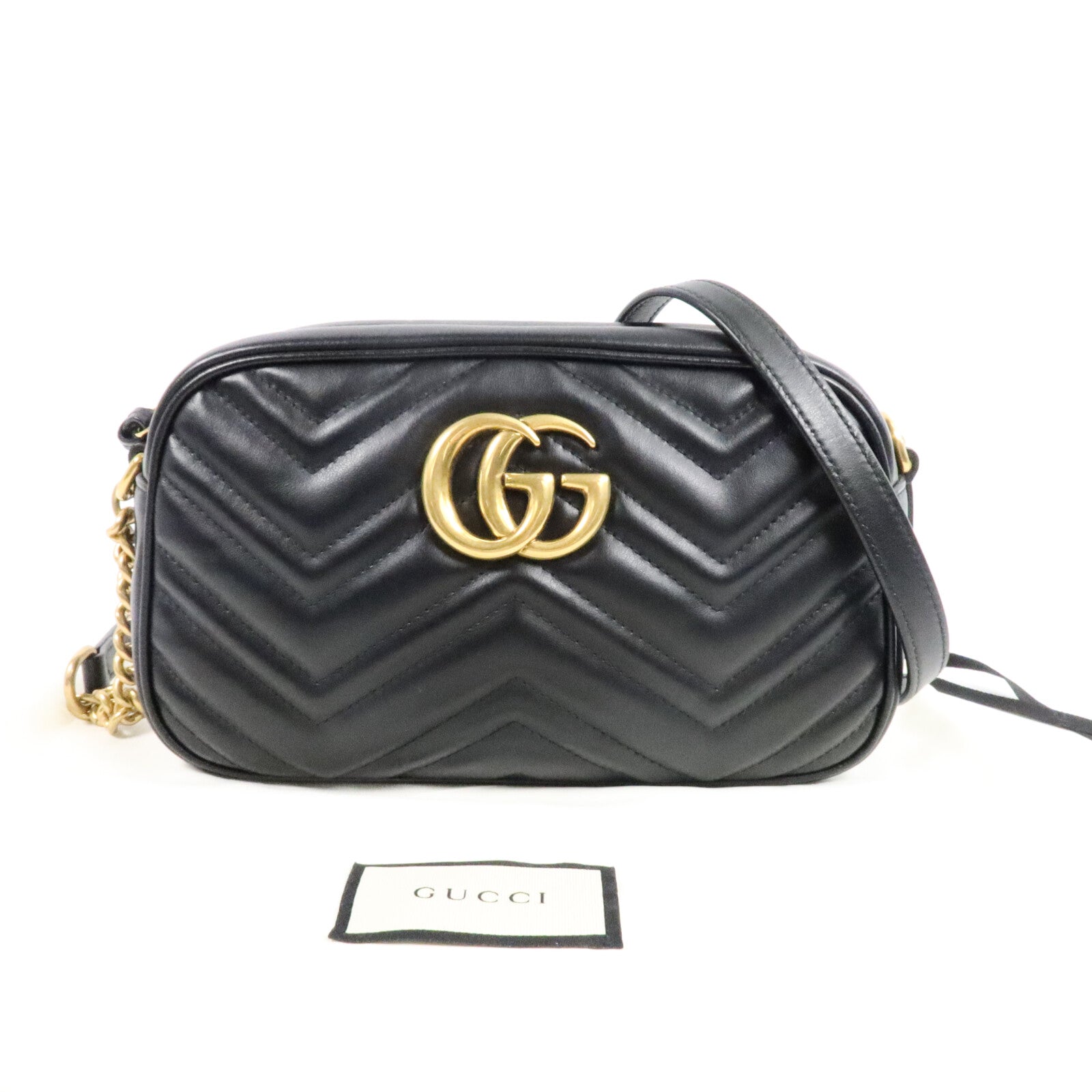 GUCCI 牛皮皮革GG Marmont肩背袋
