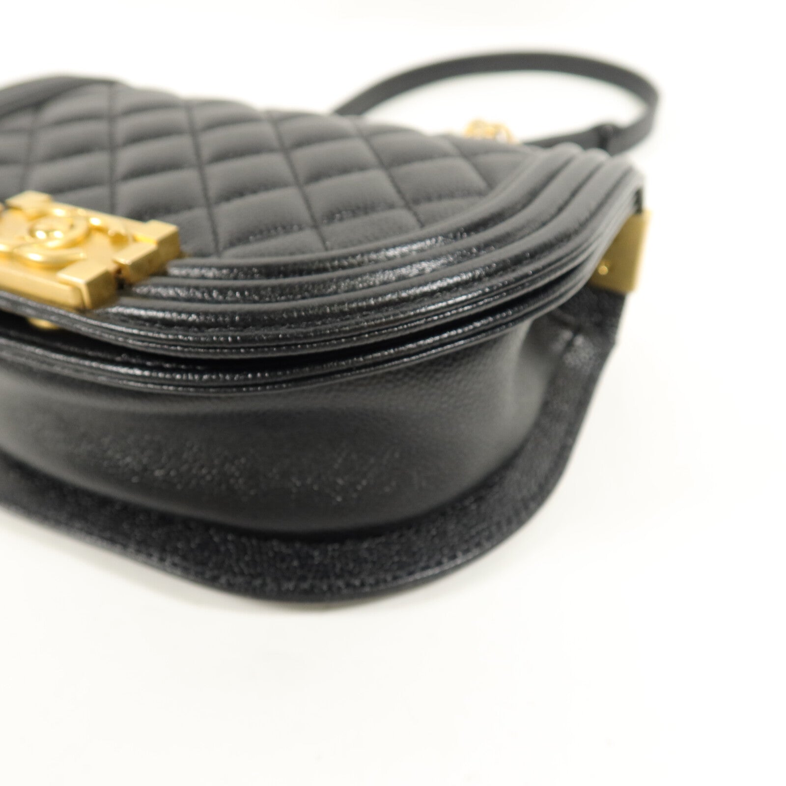 CHANEL 牛皮皮革Boy Messenger鏈帶肩背袋