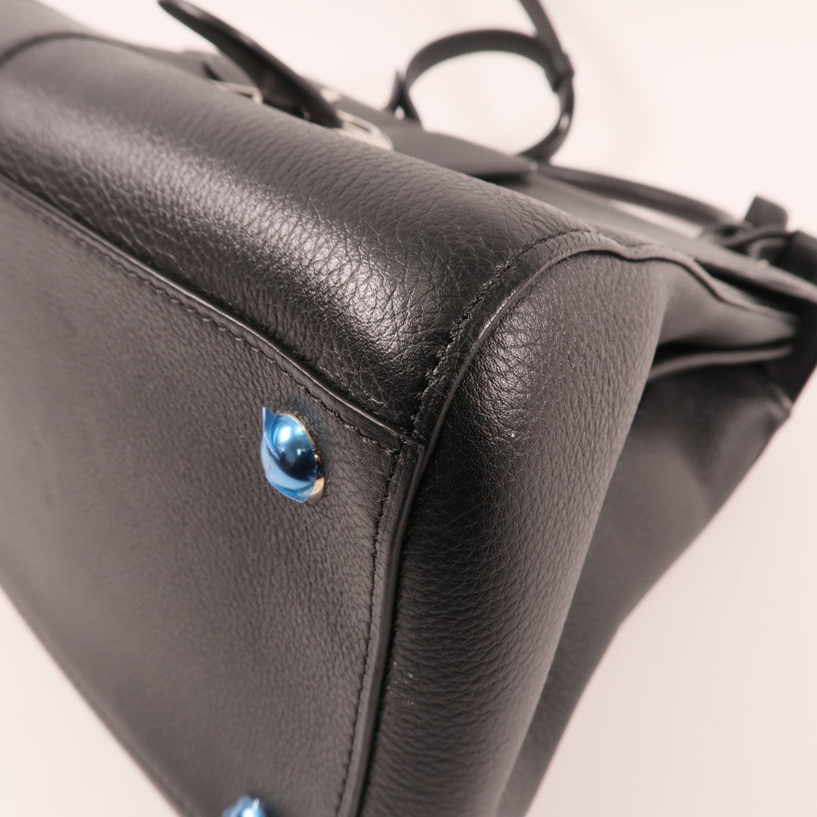 Delvaux 牛皮皮革Brilllant MM銀扣手挽肩背兩用袋