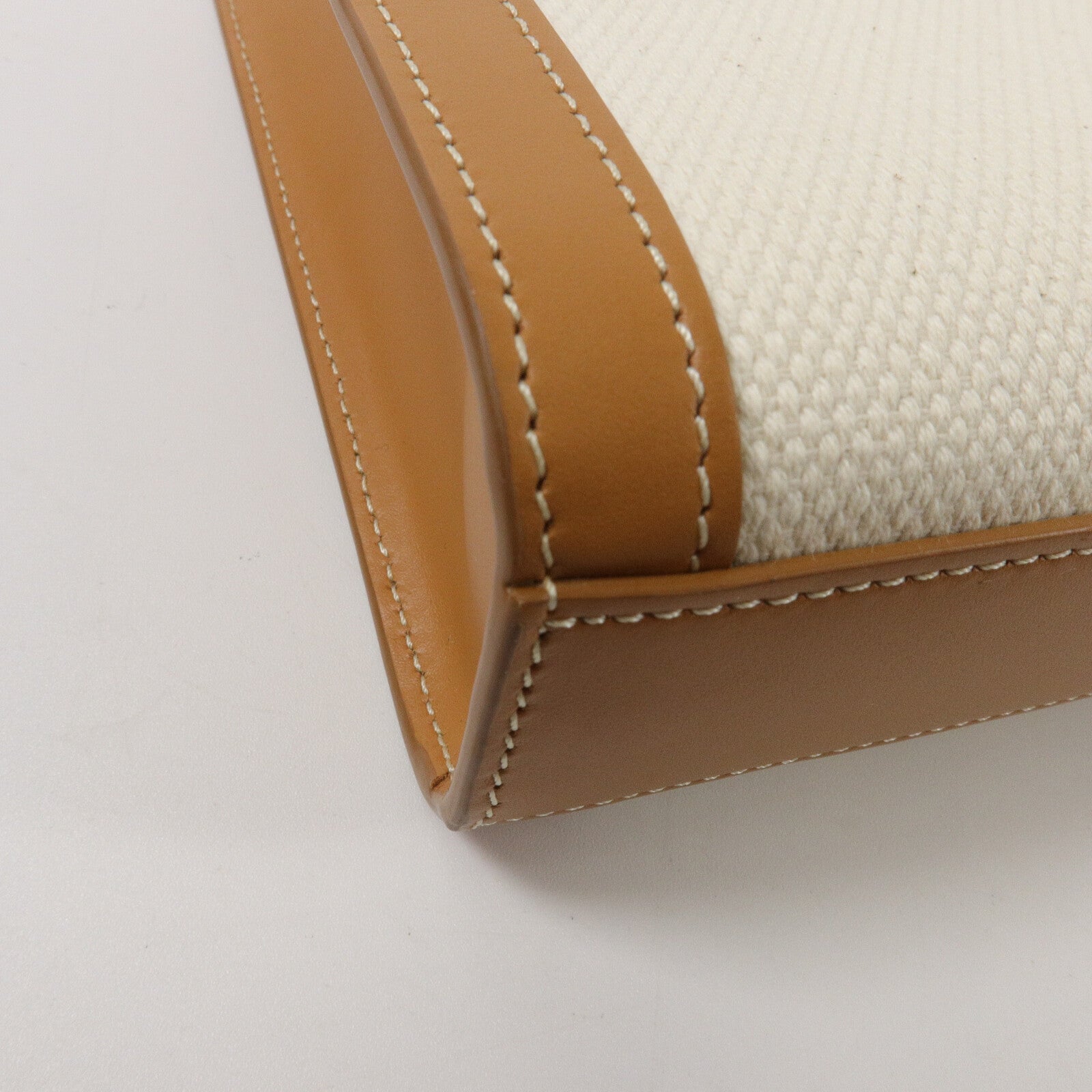 CELINE 帆布/牛皮皮革Mini Cabas Vertical手挽肩背兩用袋