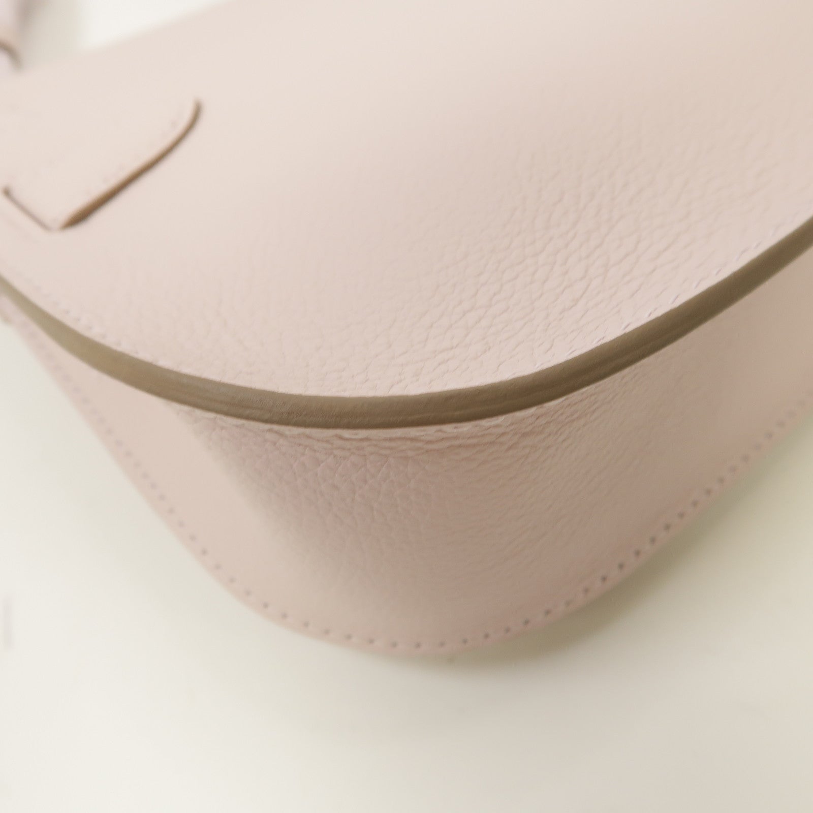 HERMES Evercolor皮革Jypsiere Mini銀扣肩背袋淡紫色