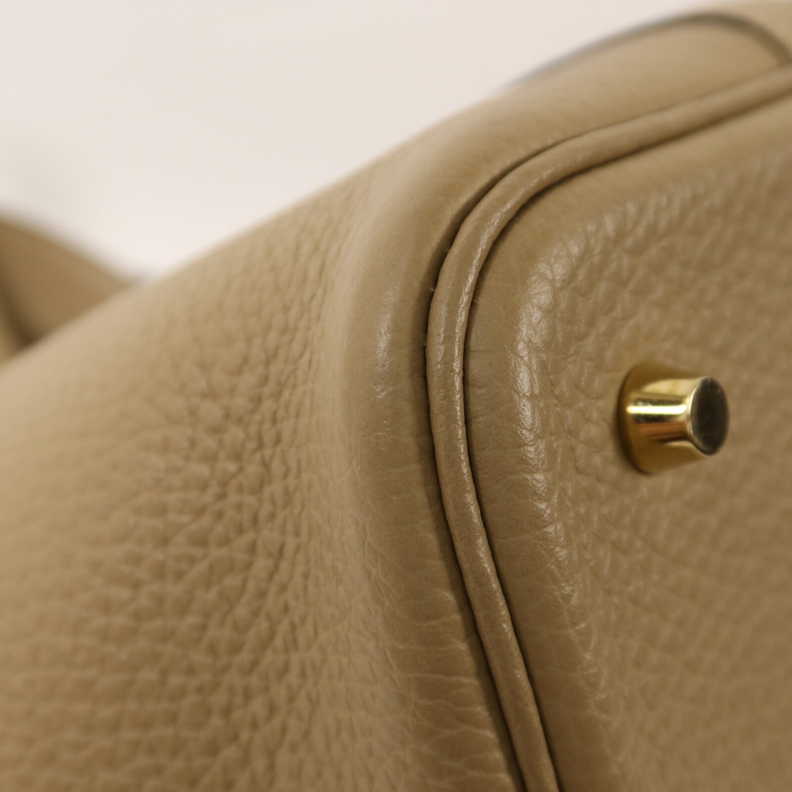 HERMES Clemence皮革Picotin MM金扣手挽袋Trench