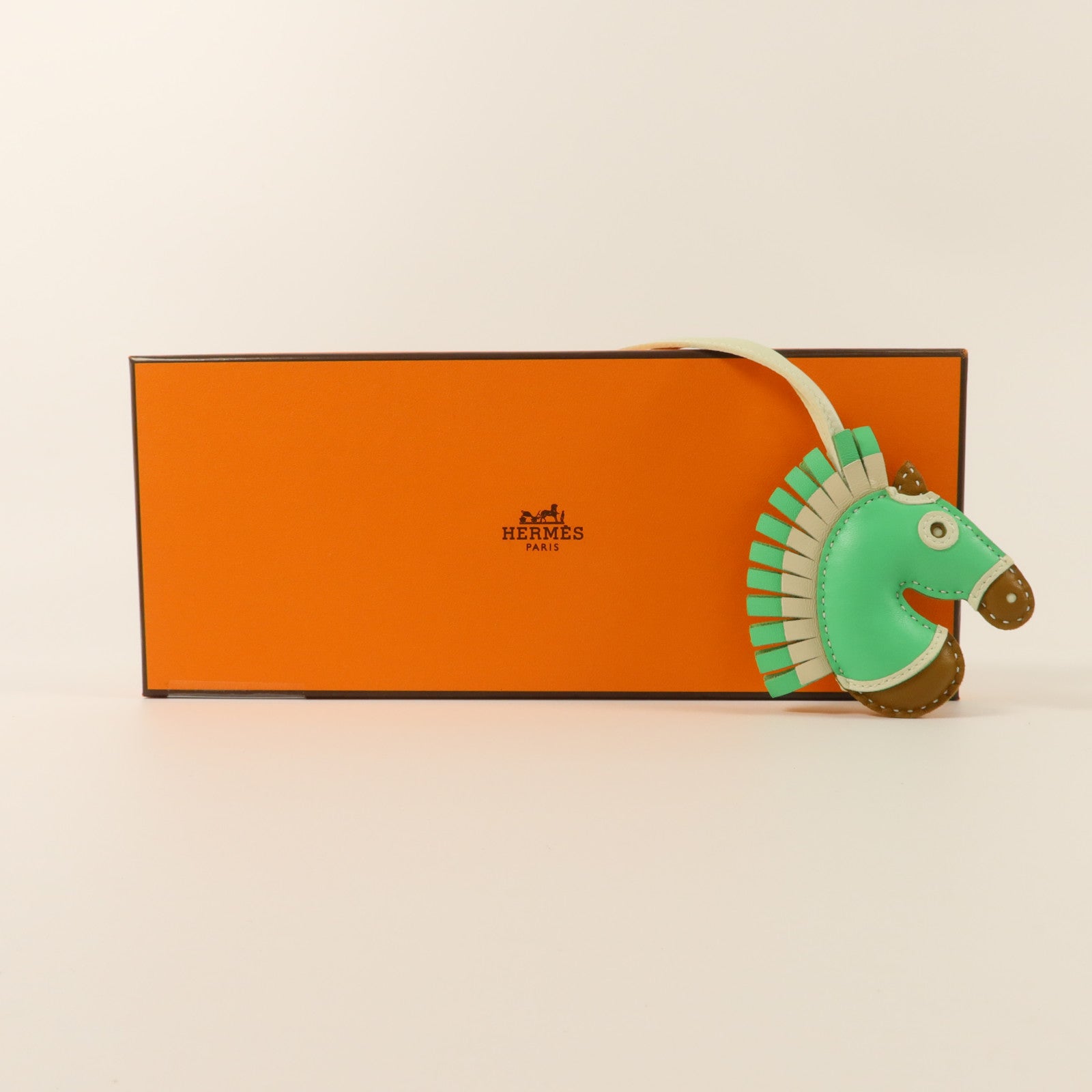 HERMES Milo皮革Geegee Camail掛飾Vert Comics/Vert Fizz/Chartreuse