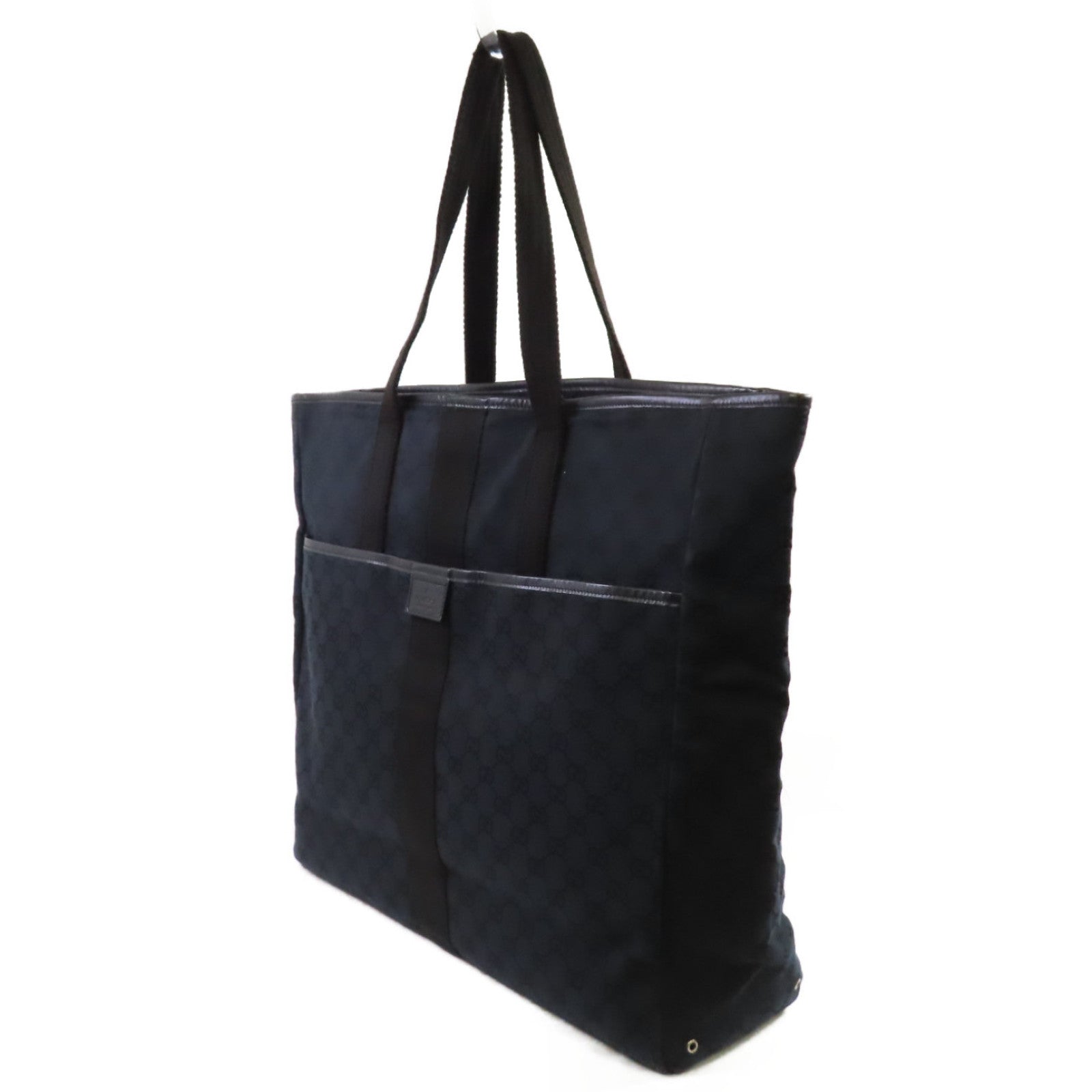 GUCCI GG帆布Tote Bag肩背袋黑色