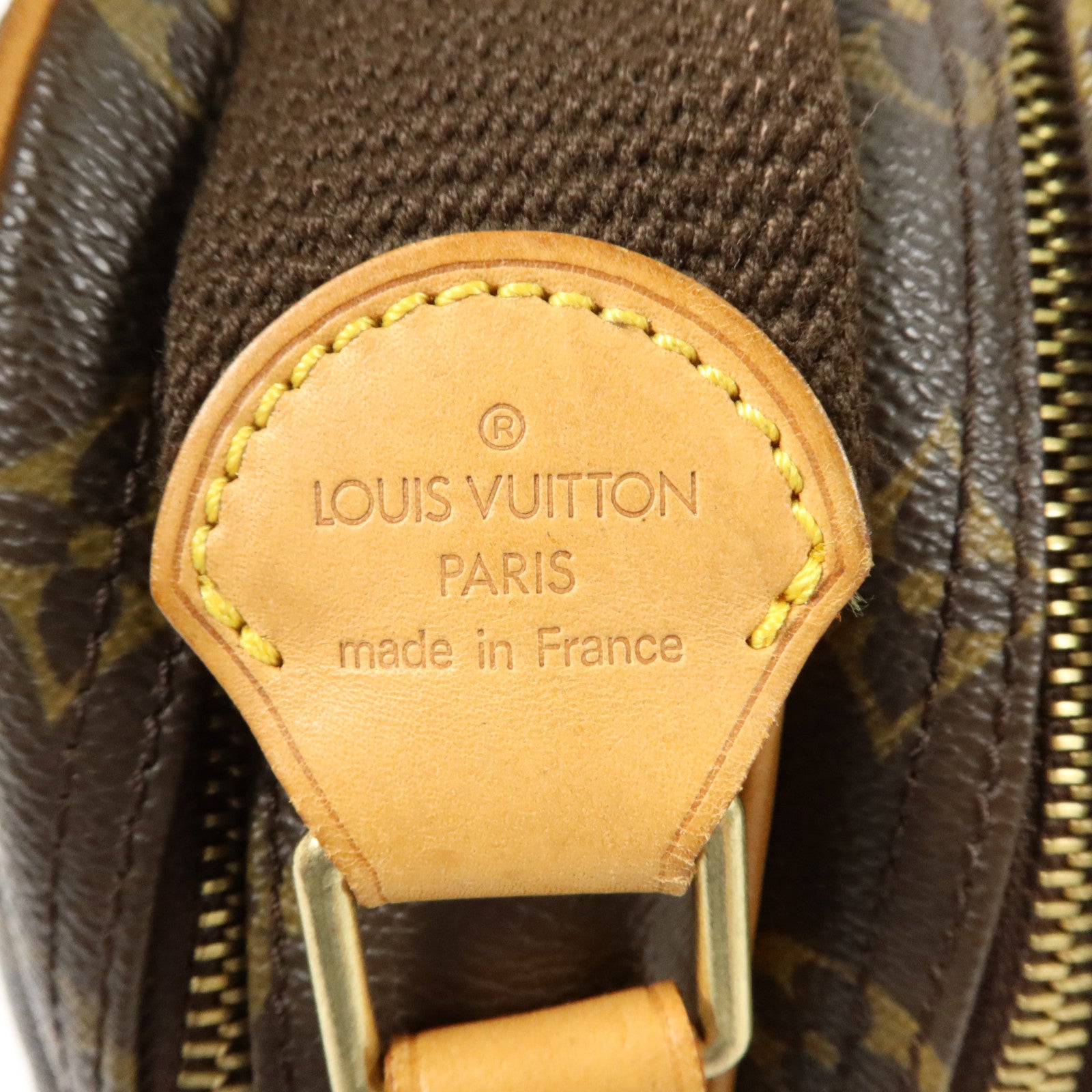 LOUIS VUITTON Monogram Reporter PM金扣肩背袋棕色