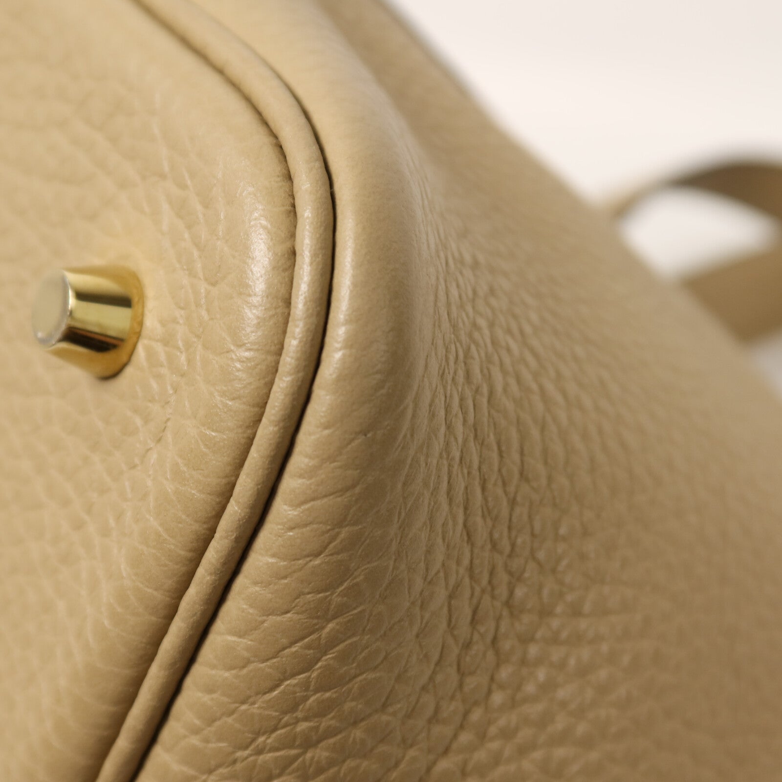 HERMES Clemence皮革Picotin MM金扣手挽袋Trench