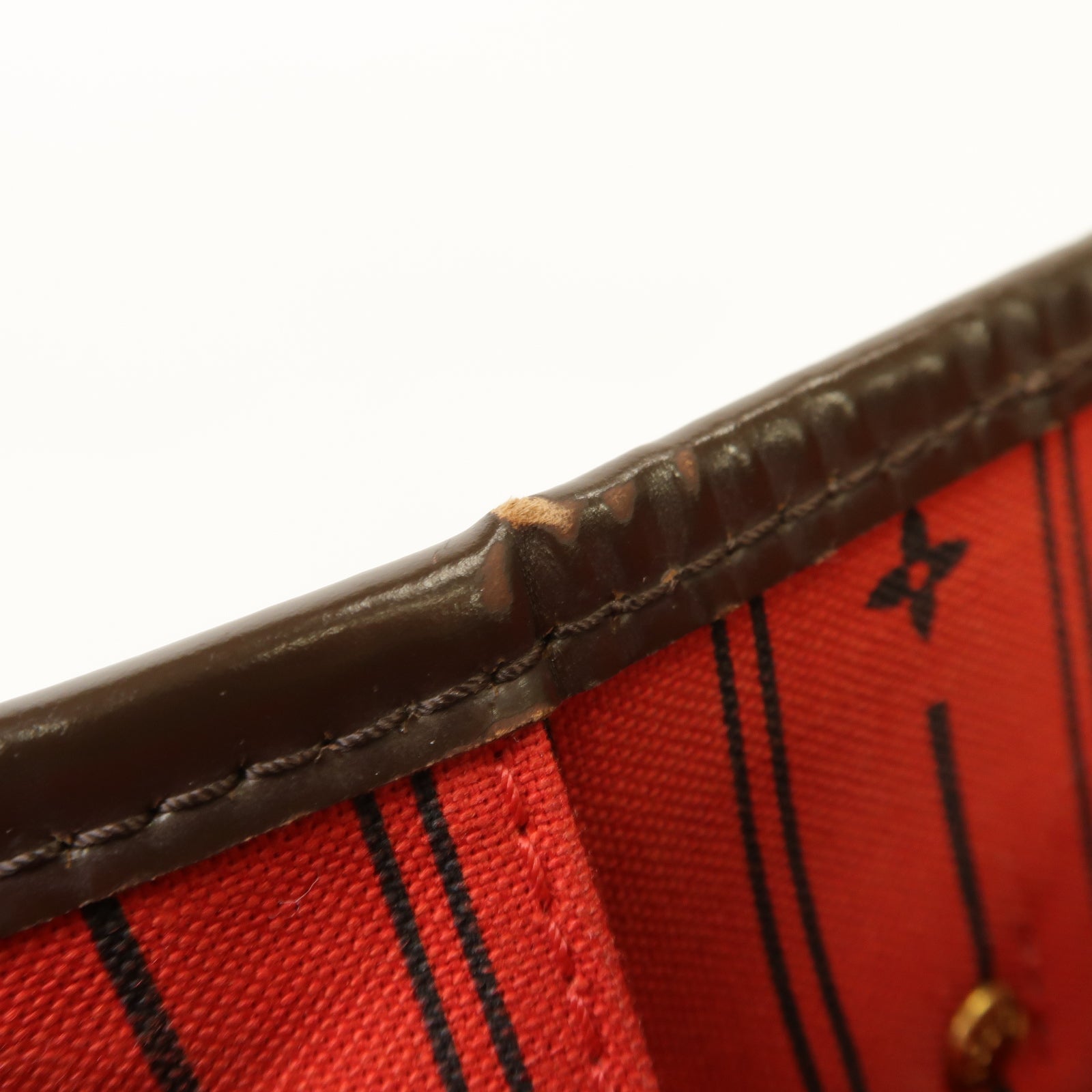 LOUIS VUITTON 【激減優惠】Damier Neverfull MM金扣手挽袋啡色