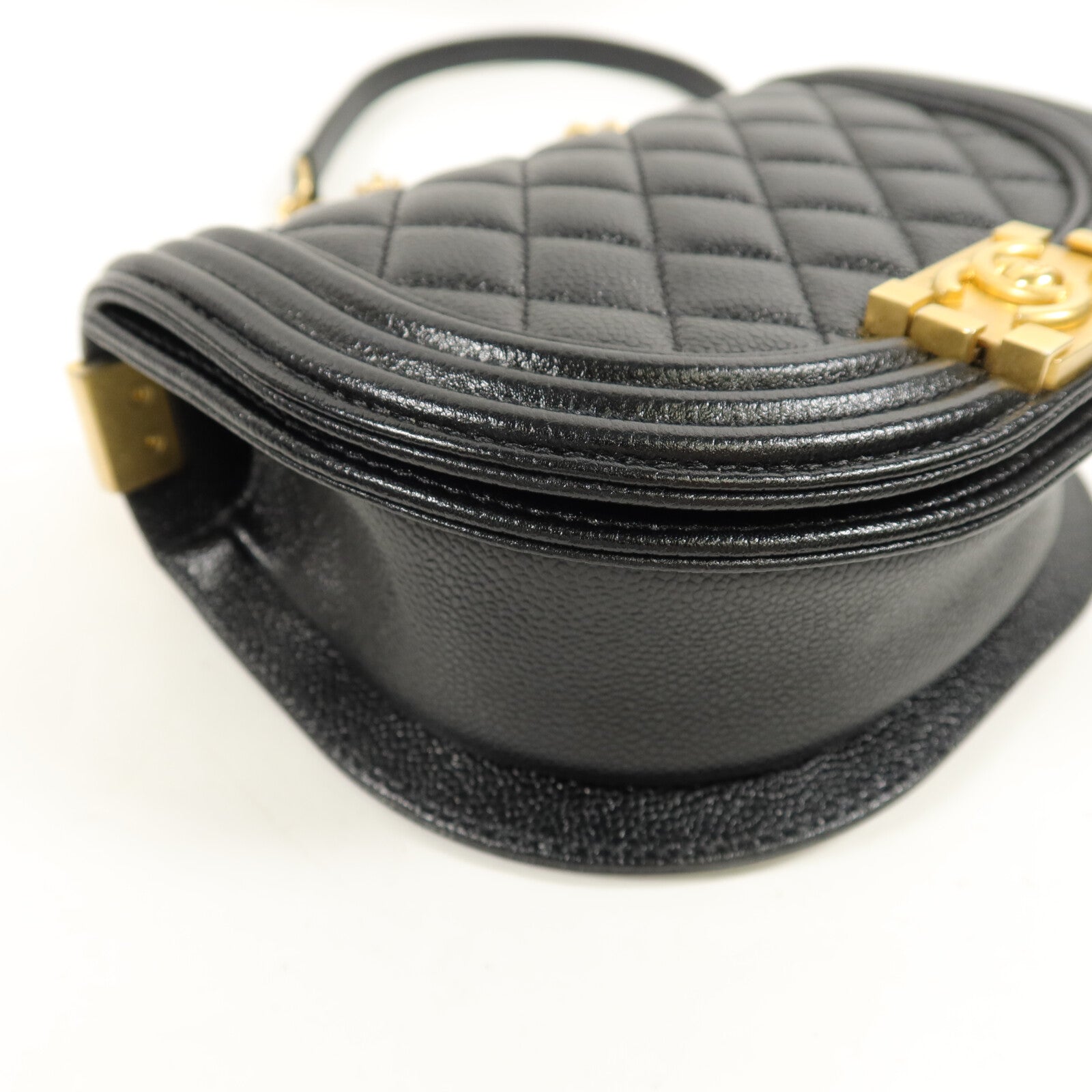 CHANEL 牛皮皮革Boy Messenger鏈帶肩背袋