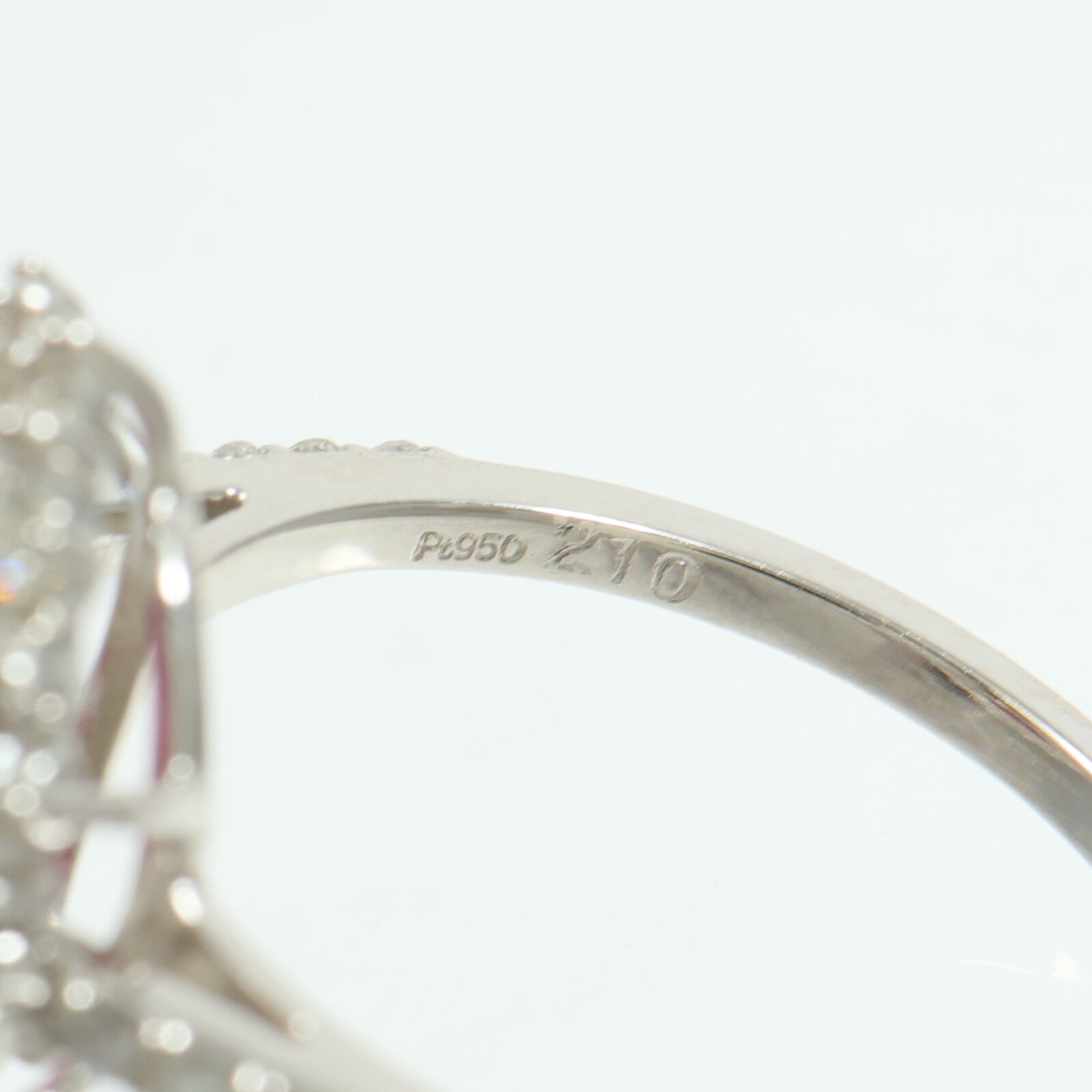 JEWELRY PT950鉑金Ruby Diamond Ring紅寶石/鑽石戒指