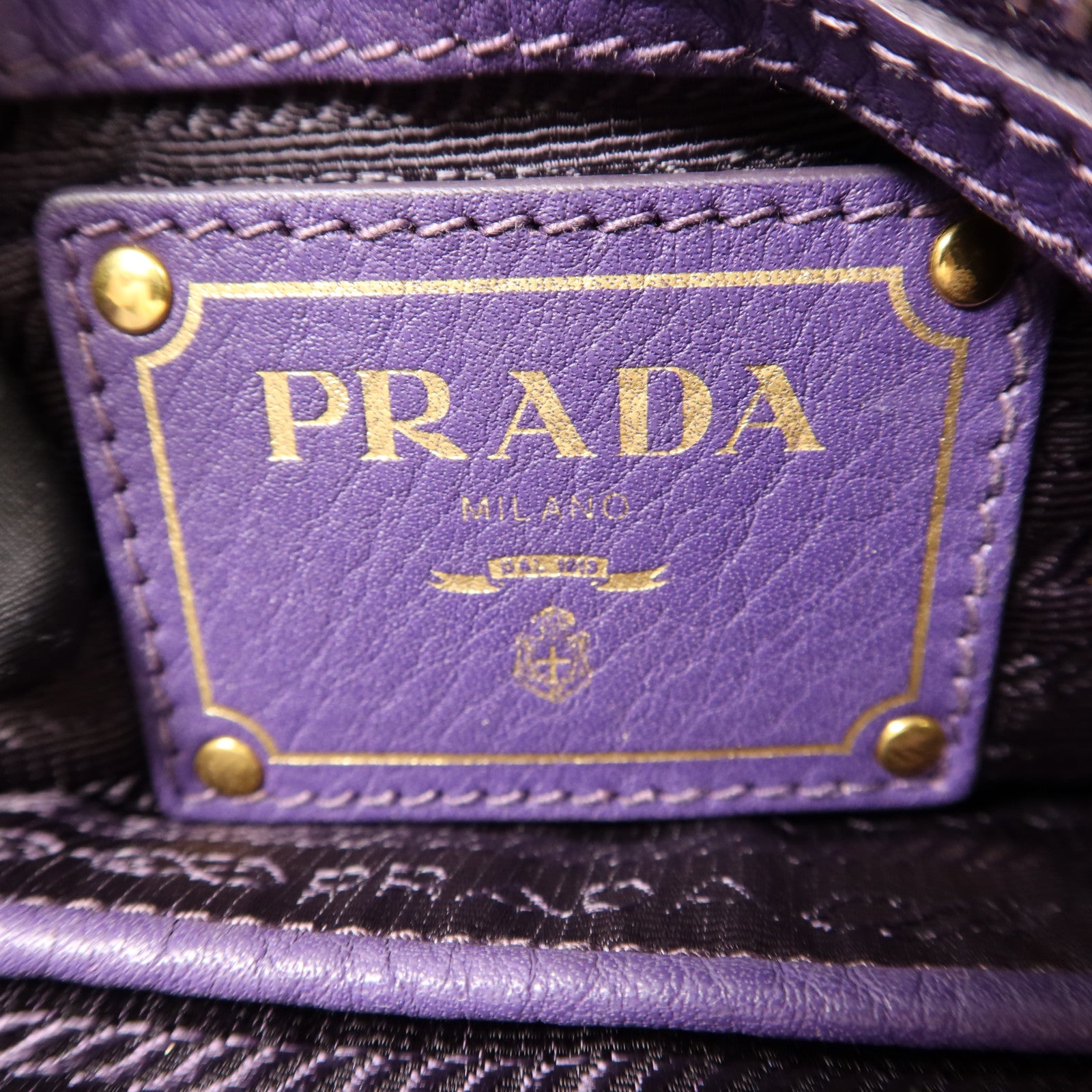 PRADA 【激減優惠】牛皮皮革2 Way Shoulder Bag金扣手挽肩背兩用袋