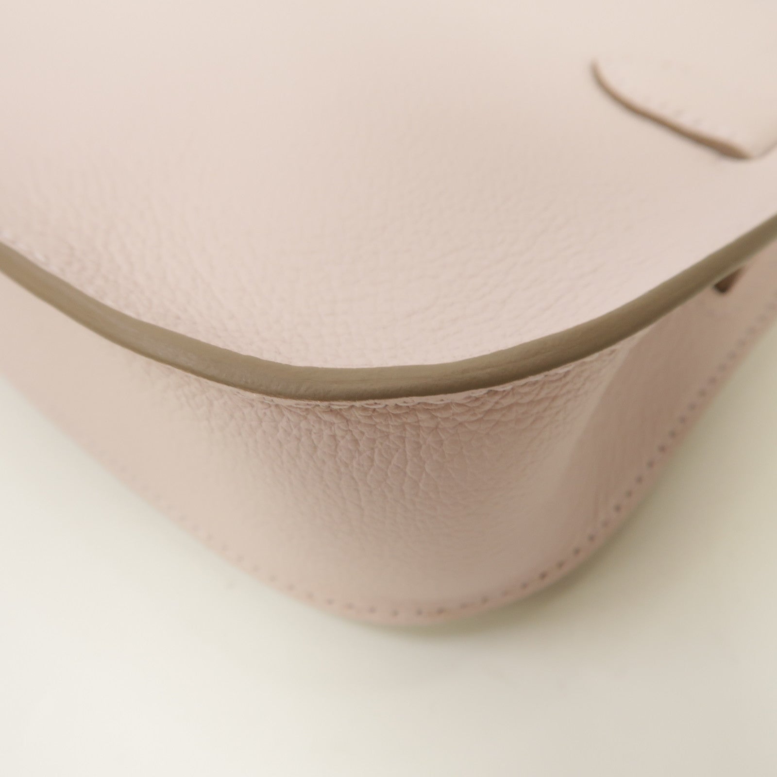 HERMES Evercolor皮革Jypsiere Mini銀扣肩背袋淡紫色