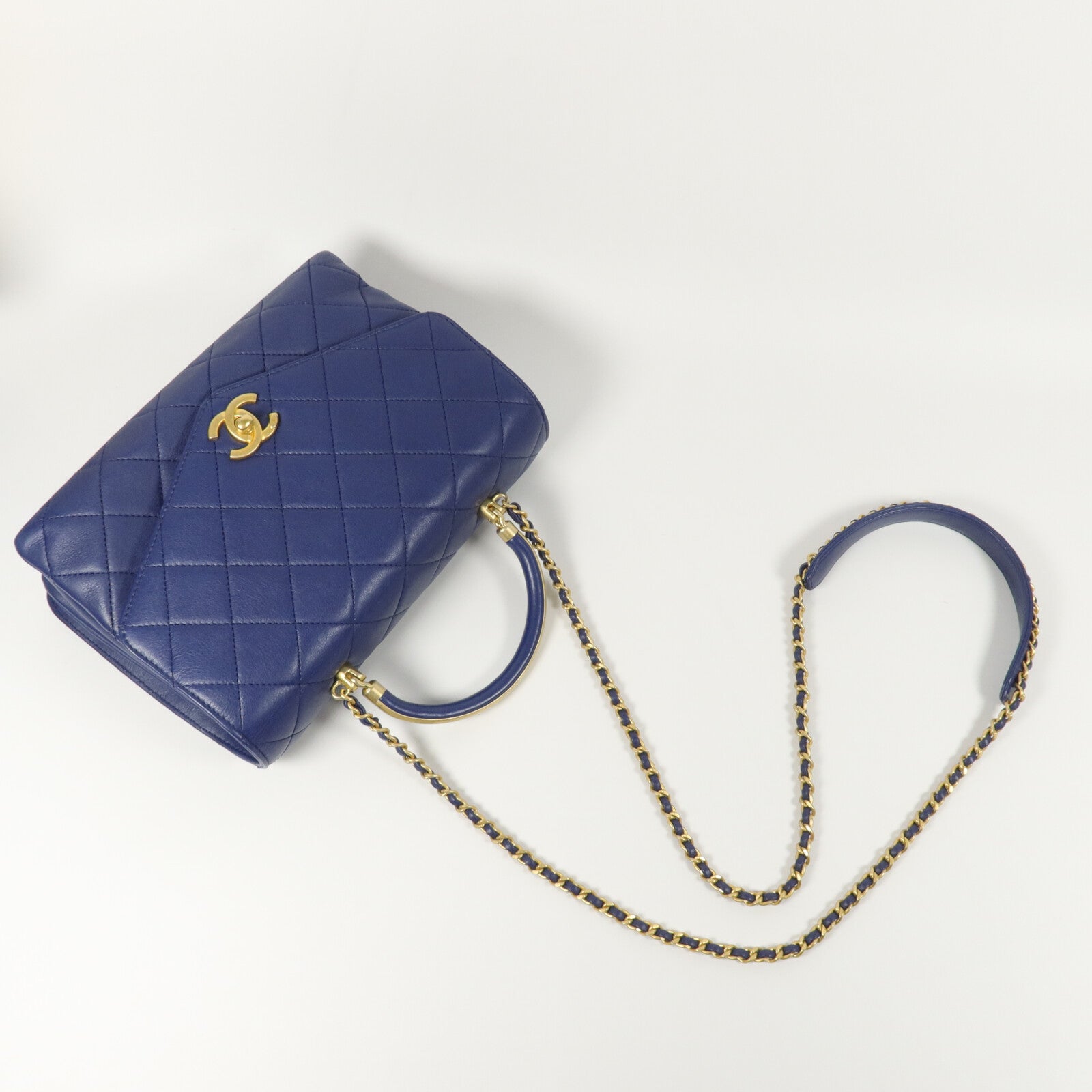 CHANEL 牛皮皮革Shoulder Bag鏈帶手挽肩背兩用袋