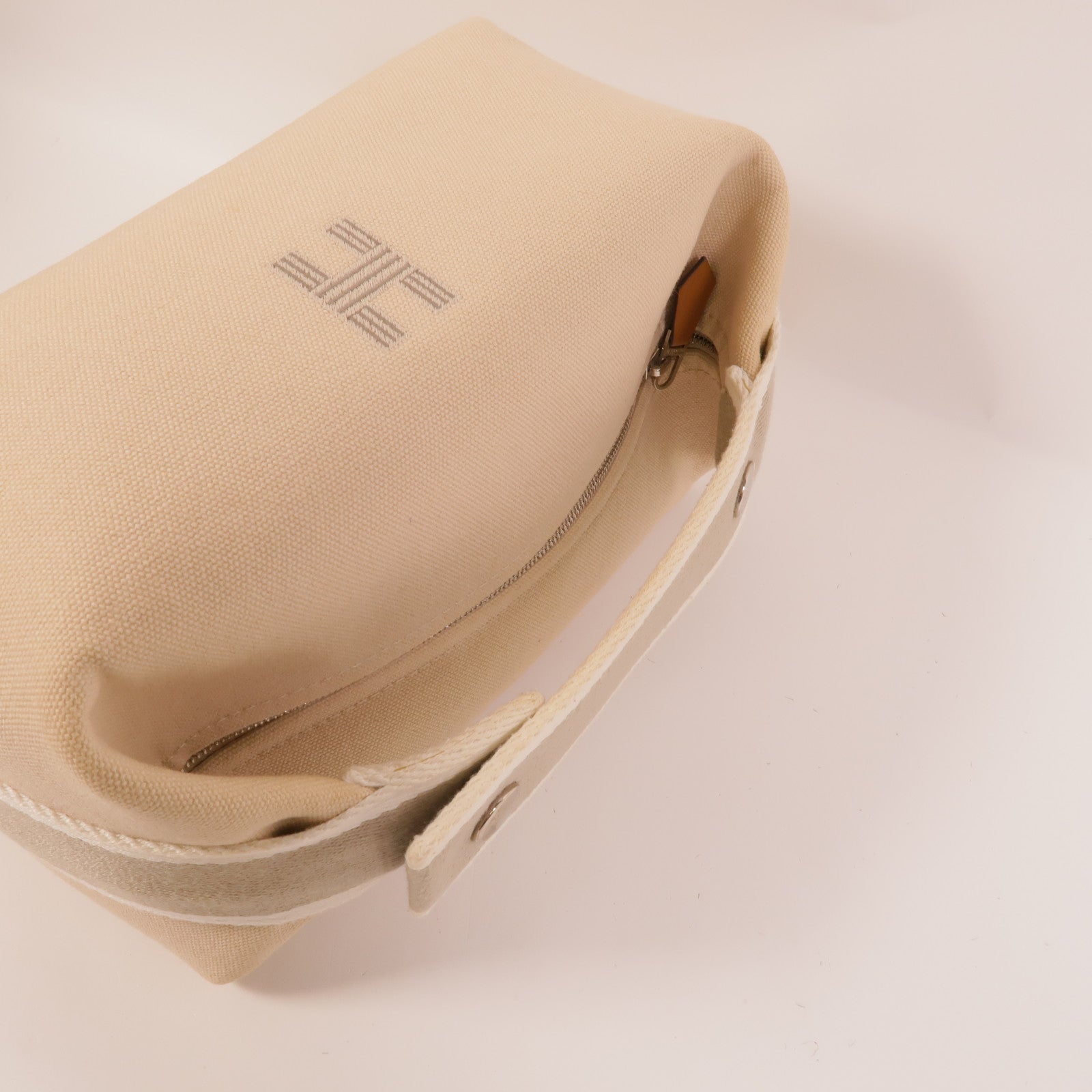 HERMES 帆布Bride A Brac PM手挽袋Naturel