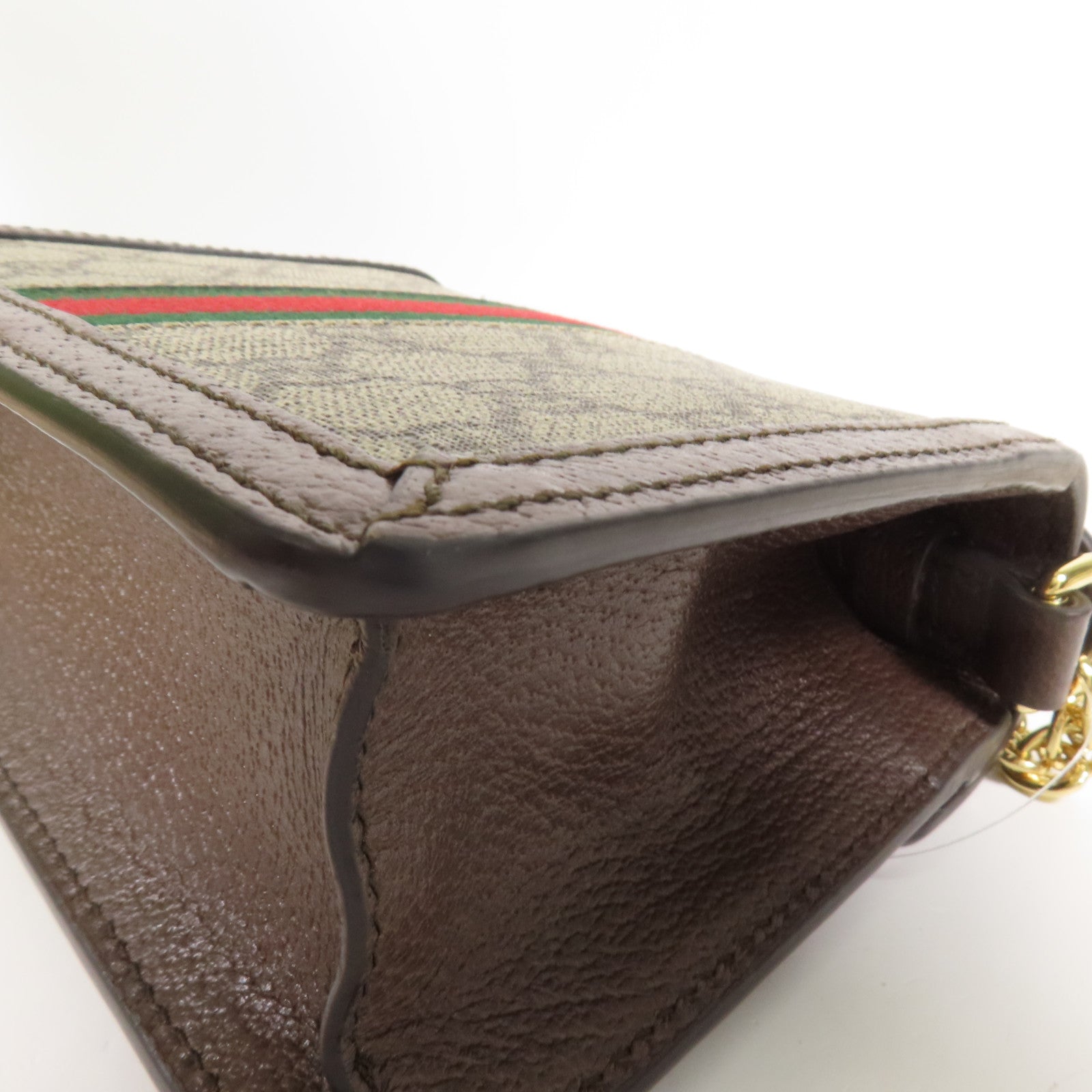 GUCCI 塗層帆布/牛皮皮革Ophidia Mini Top Handle Bag金扣手挽肩背兩用袋