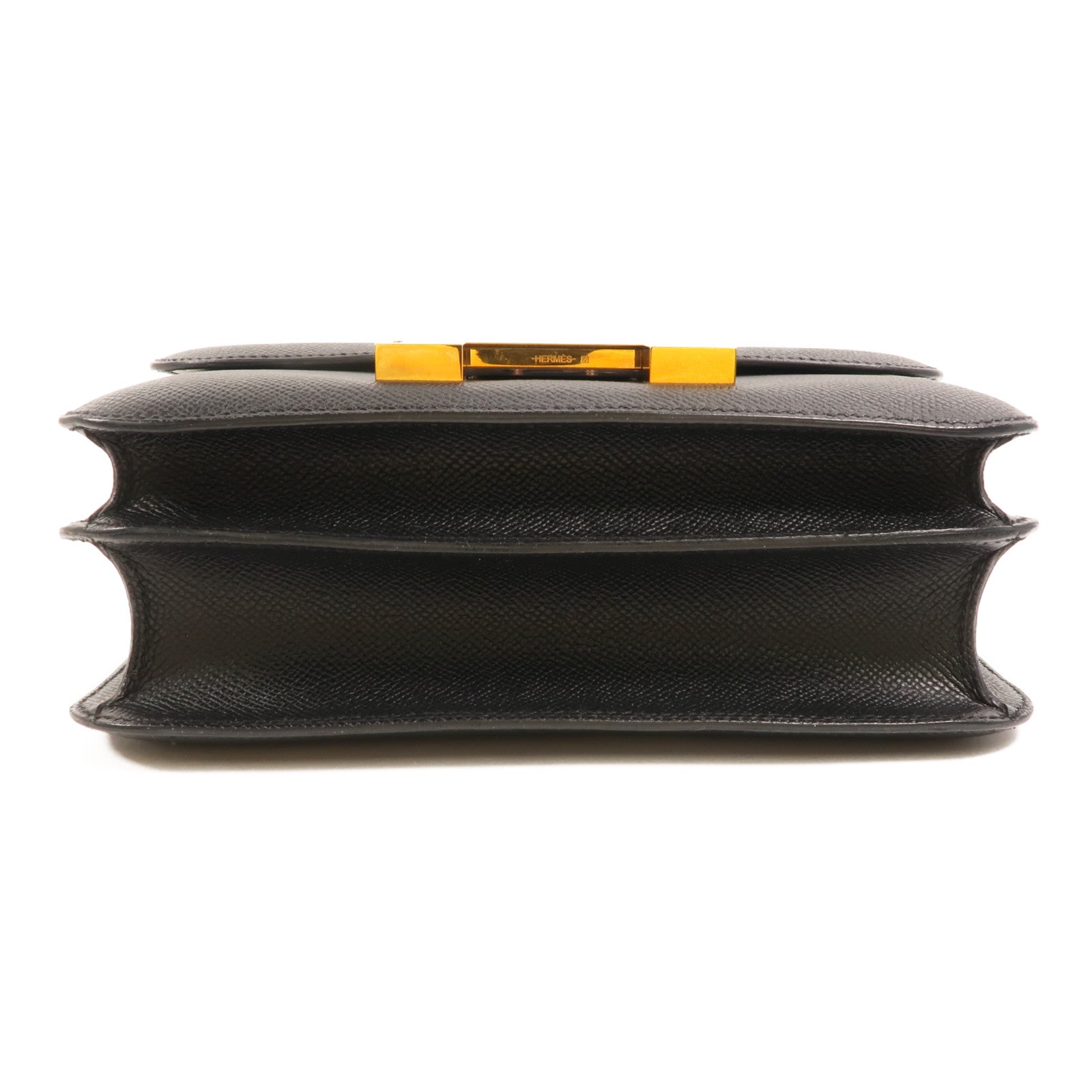 HERMES Epsom皮革Constance 24肩背袋Noir