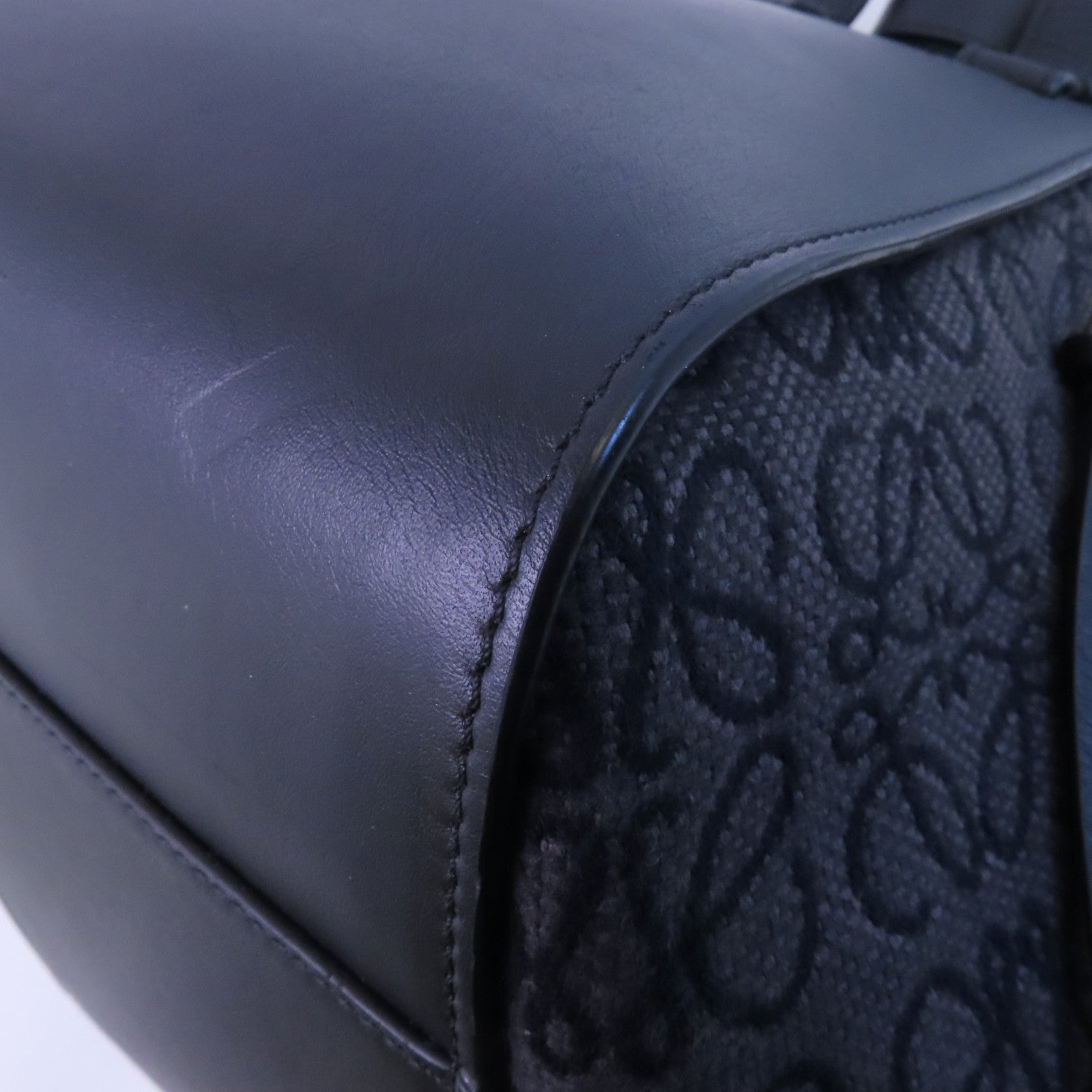 LOEWE 帆布/牛皮皮革Hammock Medium金扣手挽肩背兩用袋