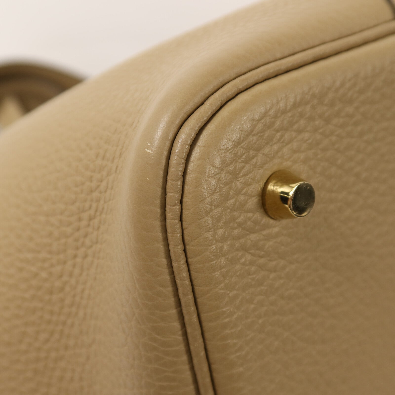 HERMES Clemence皮革Picotin MM金扣手挽袋Trench