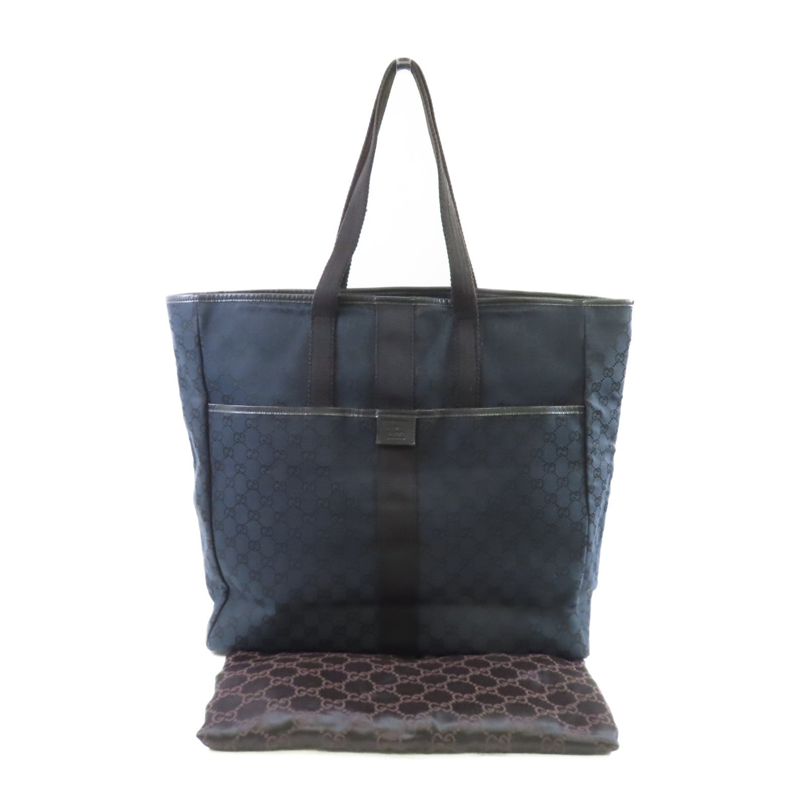 GUCCI GG帆布Tote Bag肩背袋黑色
