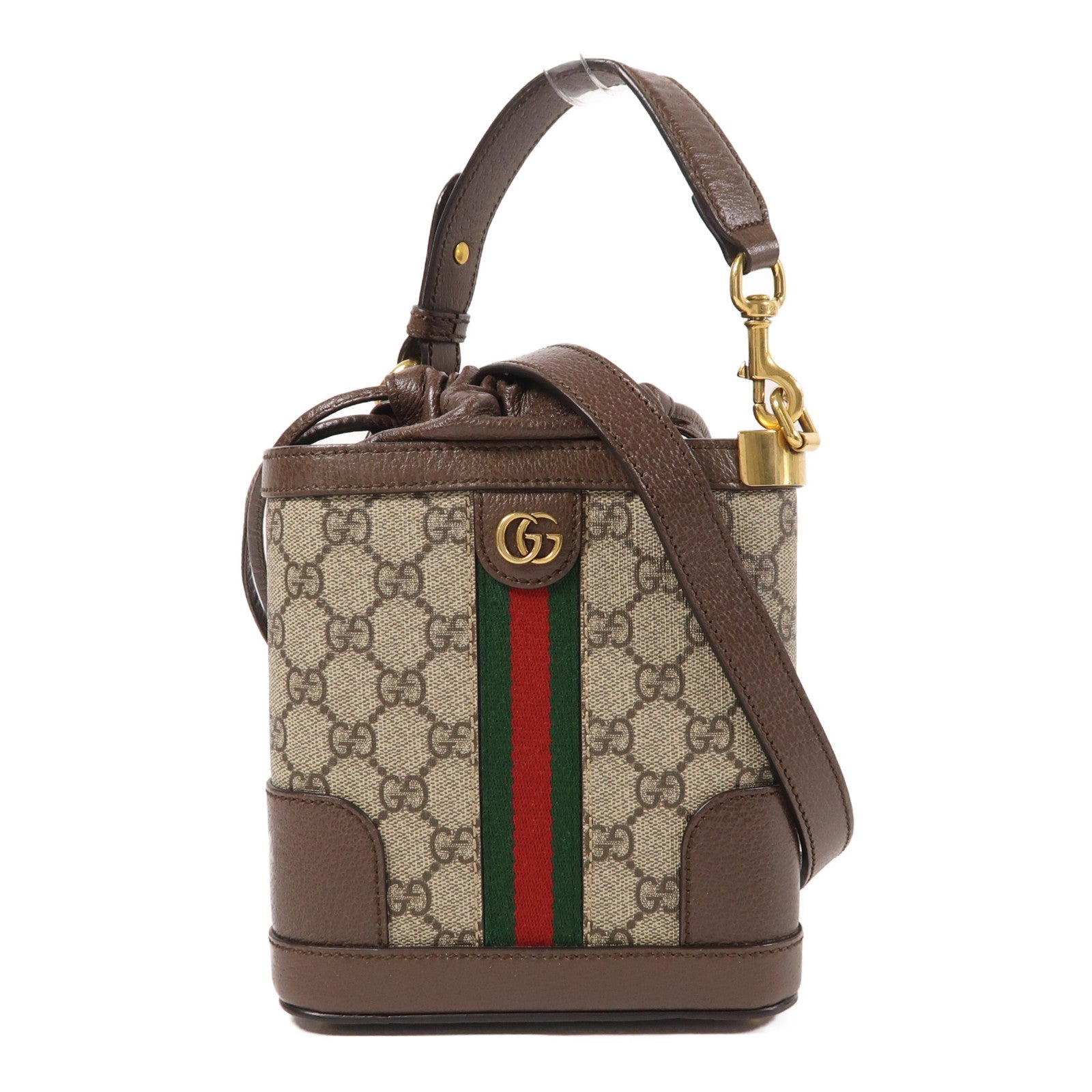 GUCCI 【激減優惠】塗層帆布Ophidia Bucket Bag金扣手挽肩背兩用袋