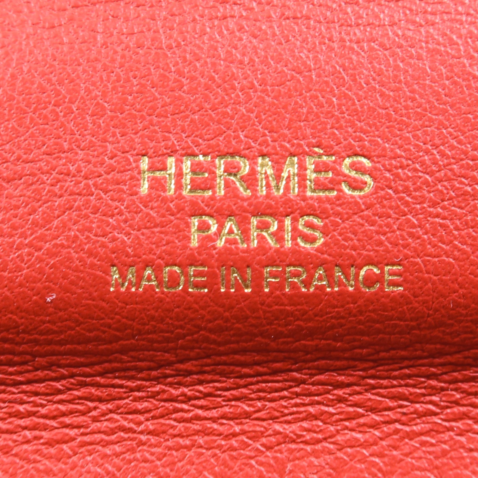 HERMES Evercolor皮革24/24 Mini金扣手挽肩背兩用袋Rouge Piment