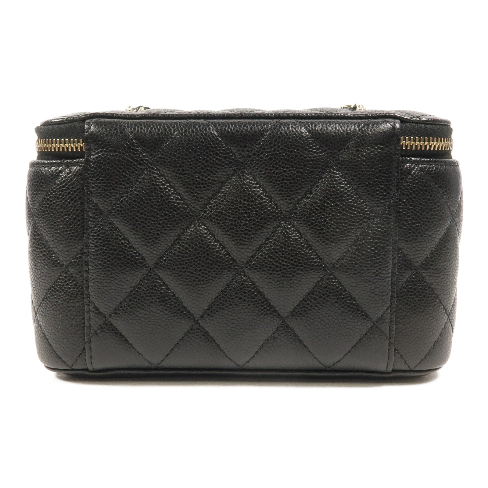CHANEL 牛皮皮革Vanity Case鏈帶肩背袋