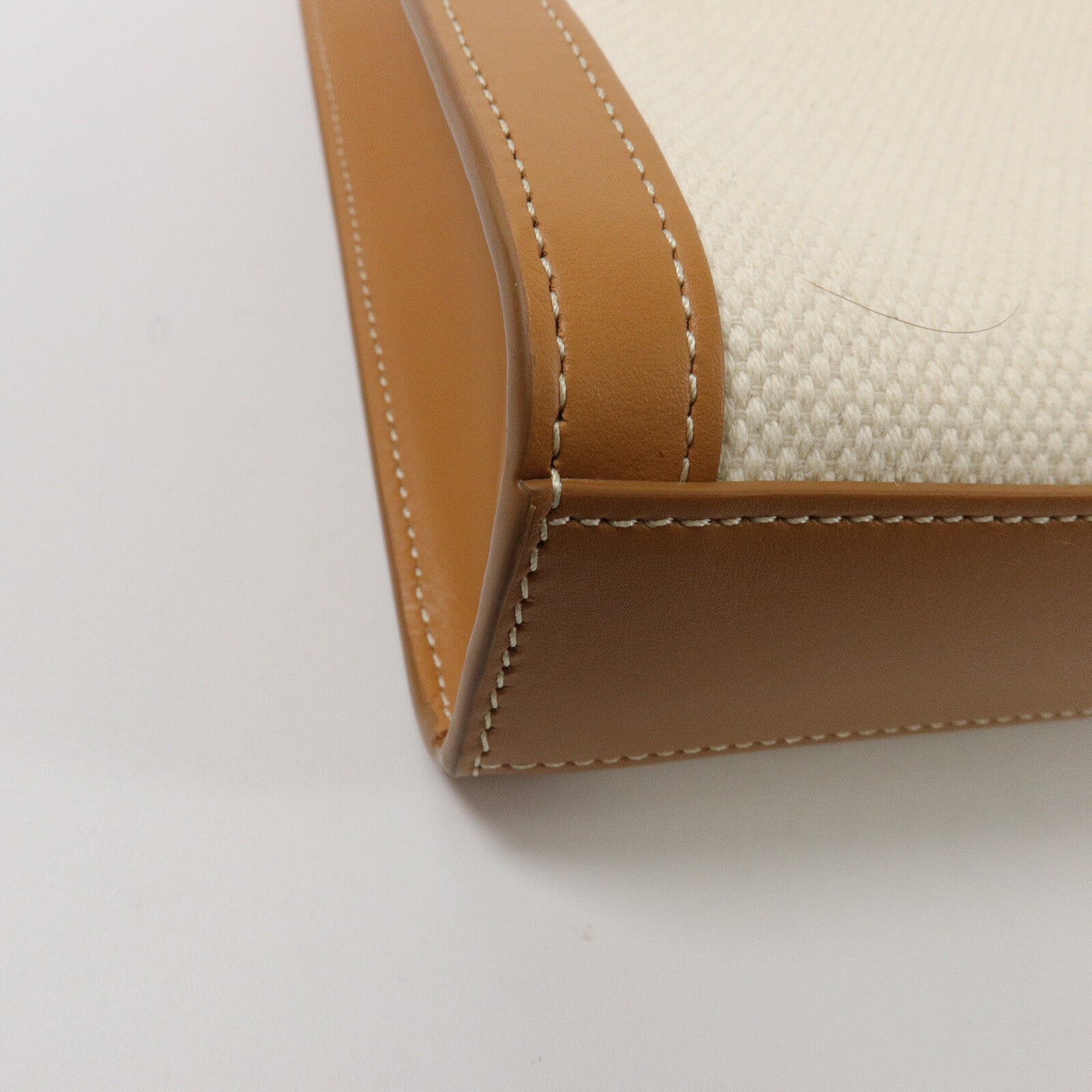 CELINE 帆布/牛皮皮革Mini Cabas Vertical手挽肩背兩用袋