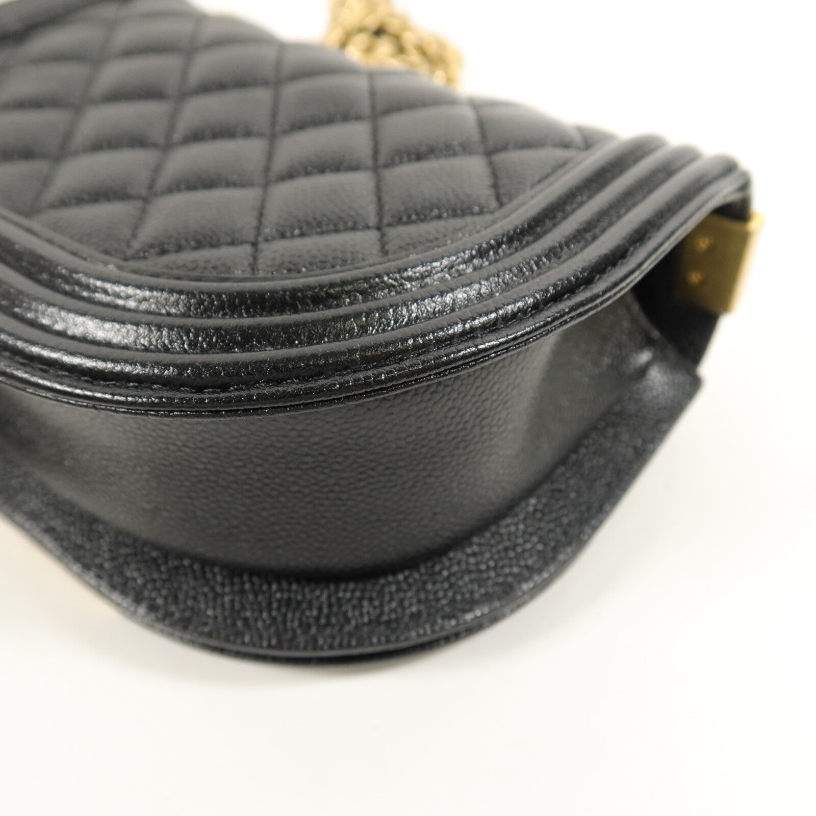 CHANEL 牛皮皮革Boy Messenger鏈帶肩背袋
