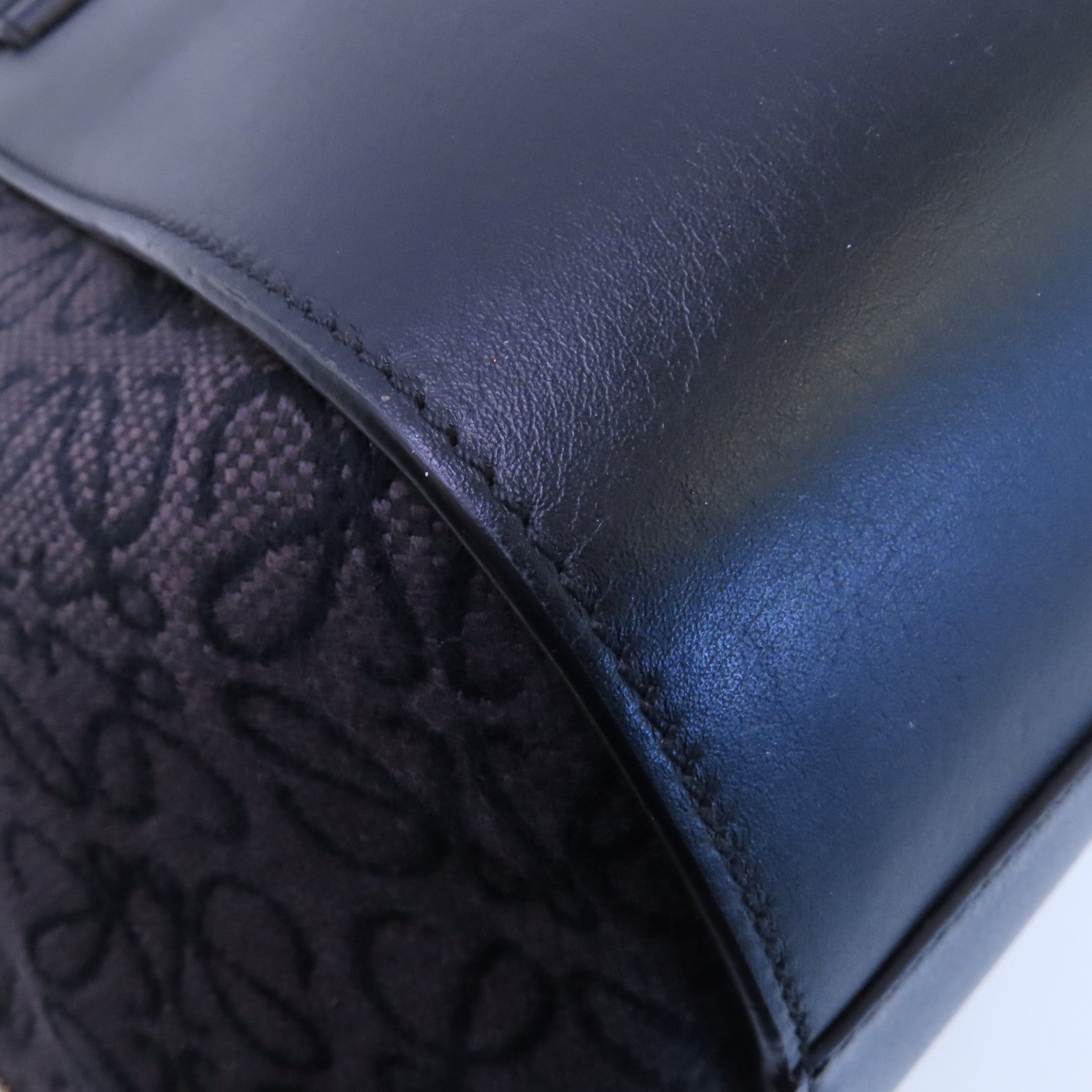 LOEWE 帆布/牛皮皮革Hammock Medium金扣手挽肩背兩用袋