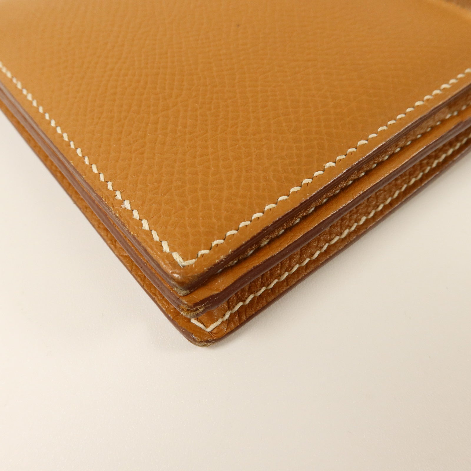 HERMES Epsom皮革Bearn Long Wallet銀扣長錢包Gold