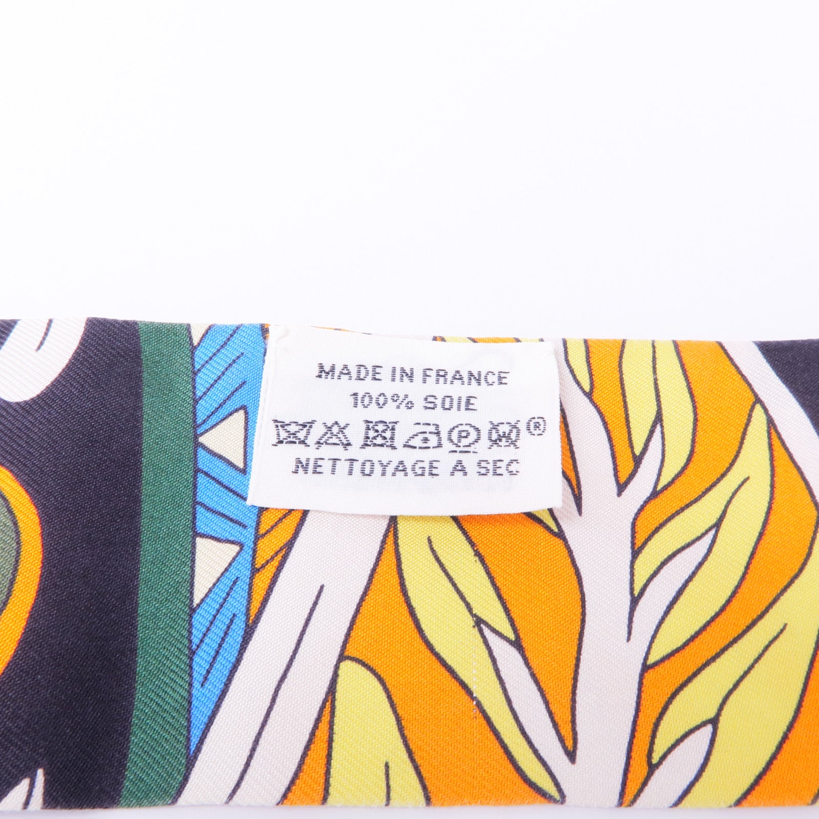 HERMES Twilly Scarf Scarves Silk Orange Multicolor