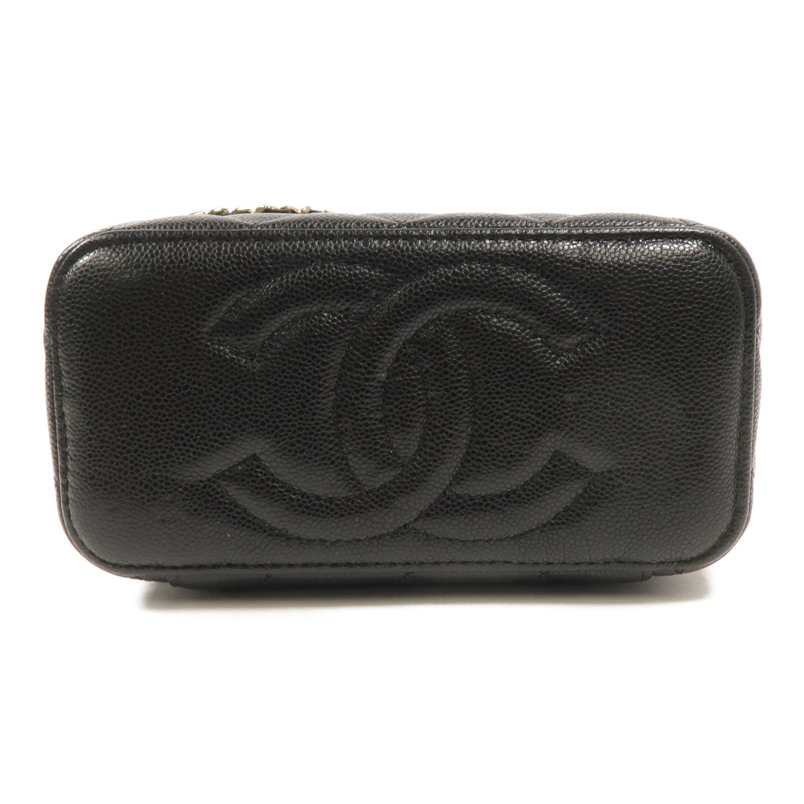 CHANEL 牛皮皮革Vanity Case鏈帶肩背袋