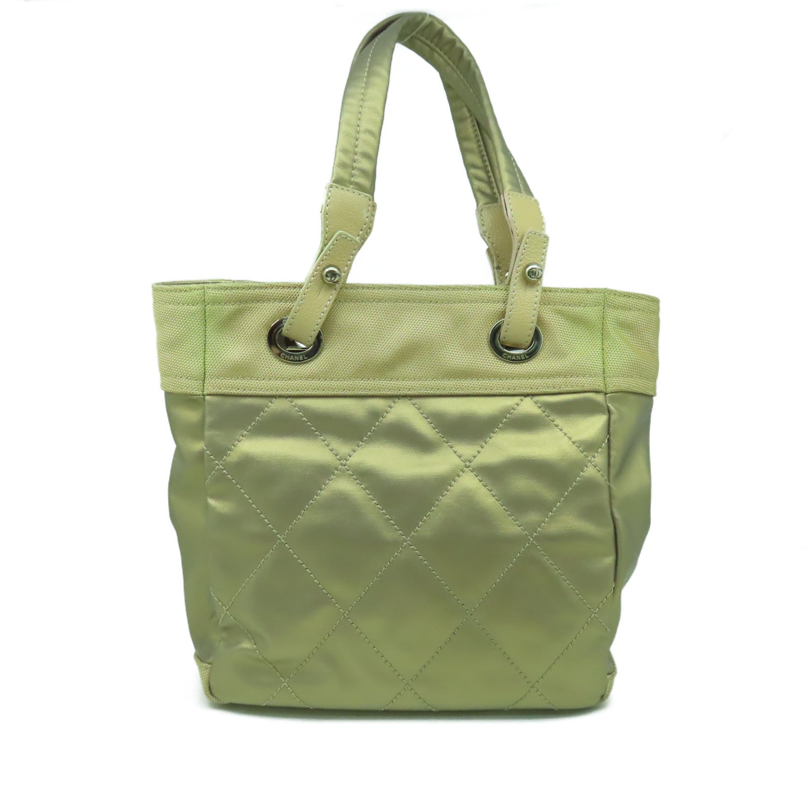 CHANEL 【激減優惠】菱格帆布Handbag金扣肩背袋金色
