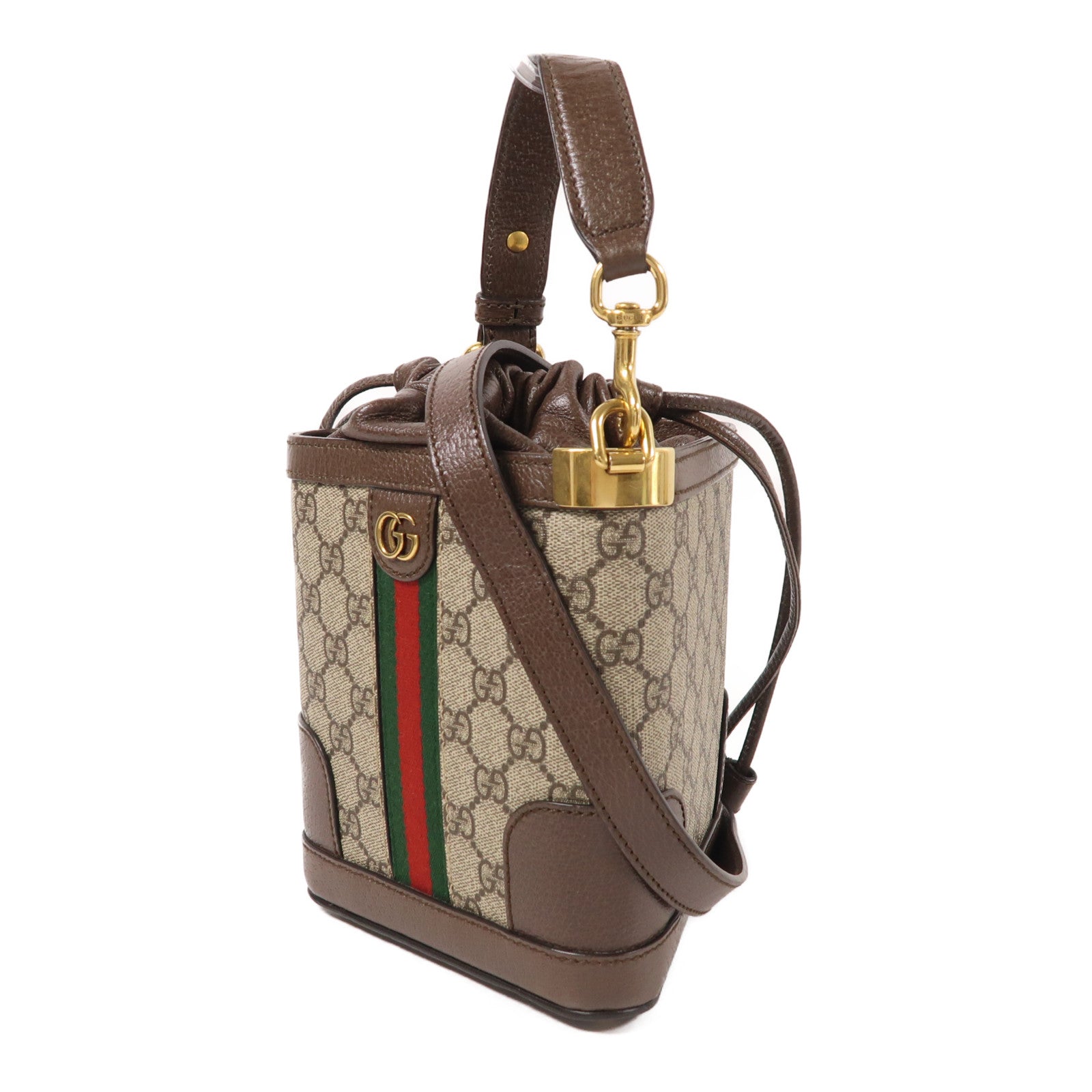 GUCCI 【激減優惠】塗層帆布Ophidia Bucket Bag金扣手挽肩背兩用袋