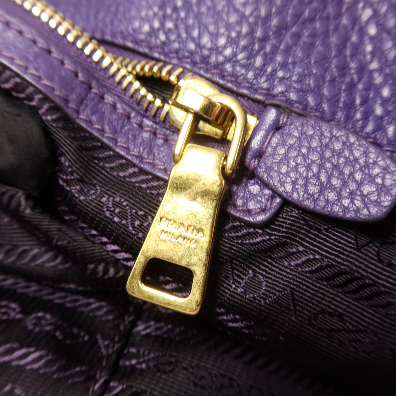 PRADA 【激減優惠】牛皮皮革2 Way Shoulder Bag金扣手挽肩背兩用袋