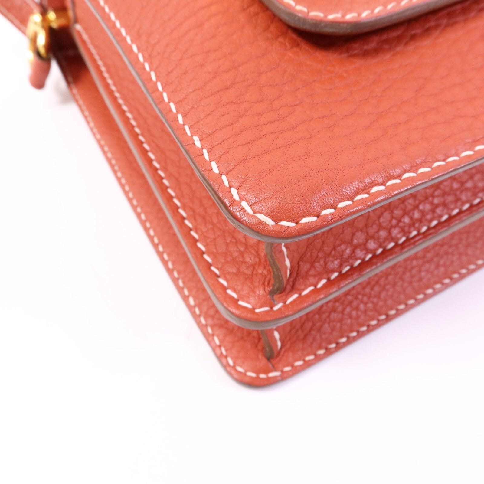 HERMES Clemence皮革 Roulis 23金扣肩背袋