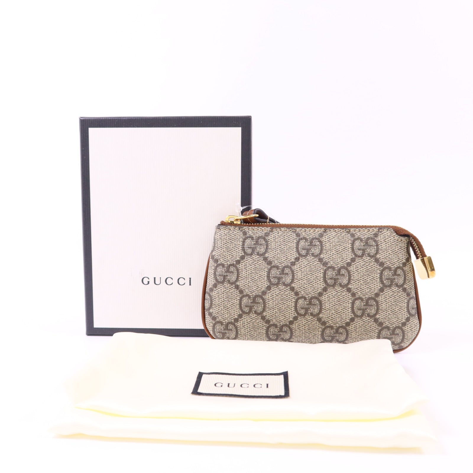 GUCCI 塗層帆布Coin Case金扣零錢包