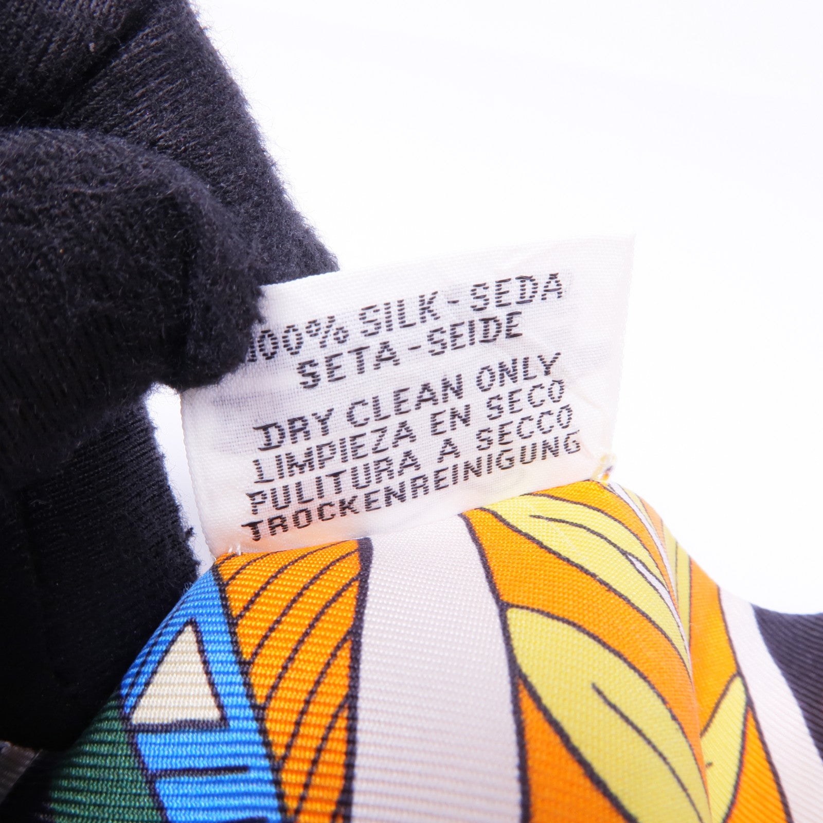 HERMES Twilly Scarf Scarves Silk Orange Multicolor