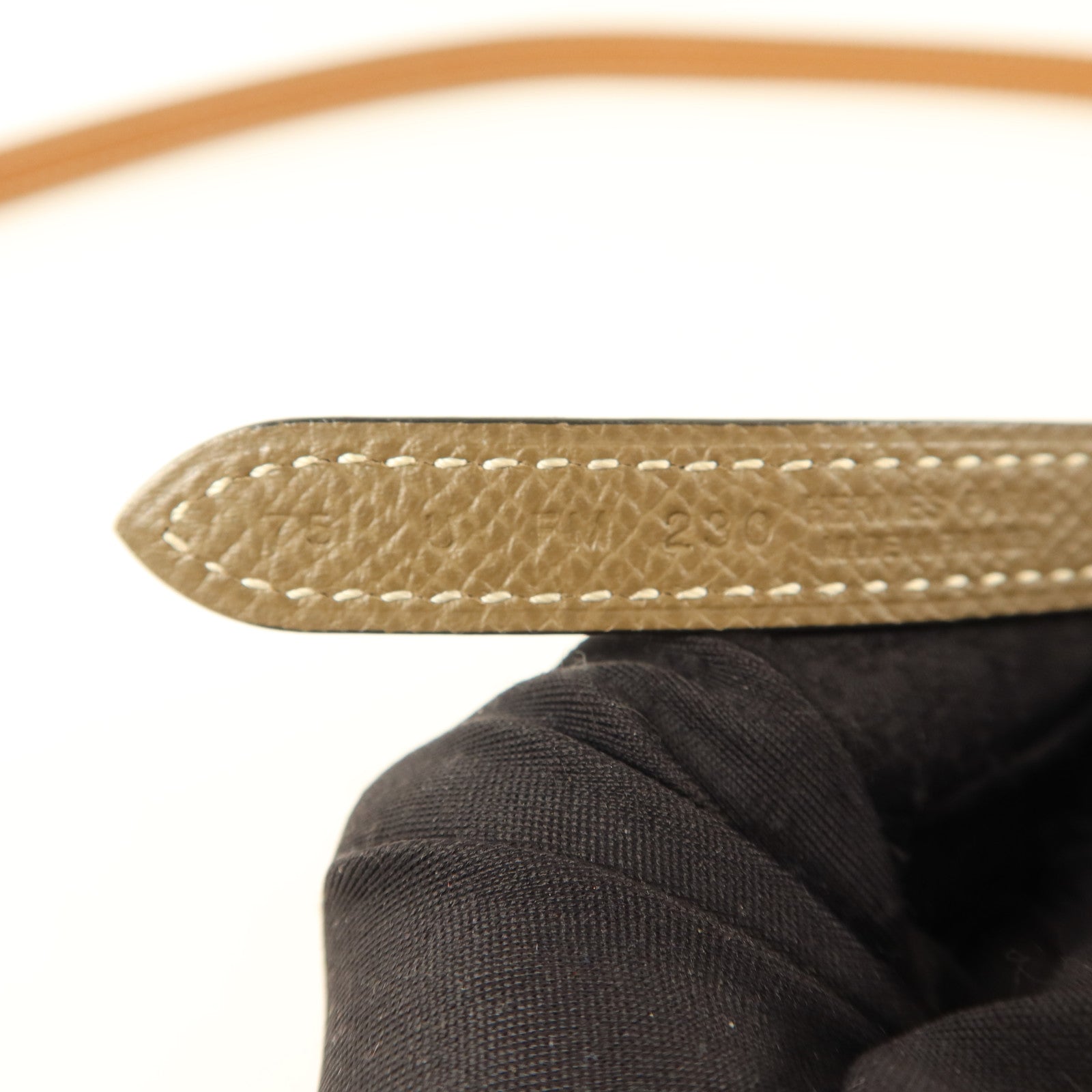 HERMES Epsom皮革Gamma Reversible Belt 75cm皮帶Etoupe