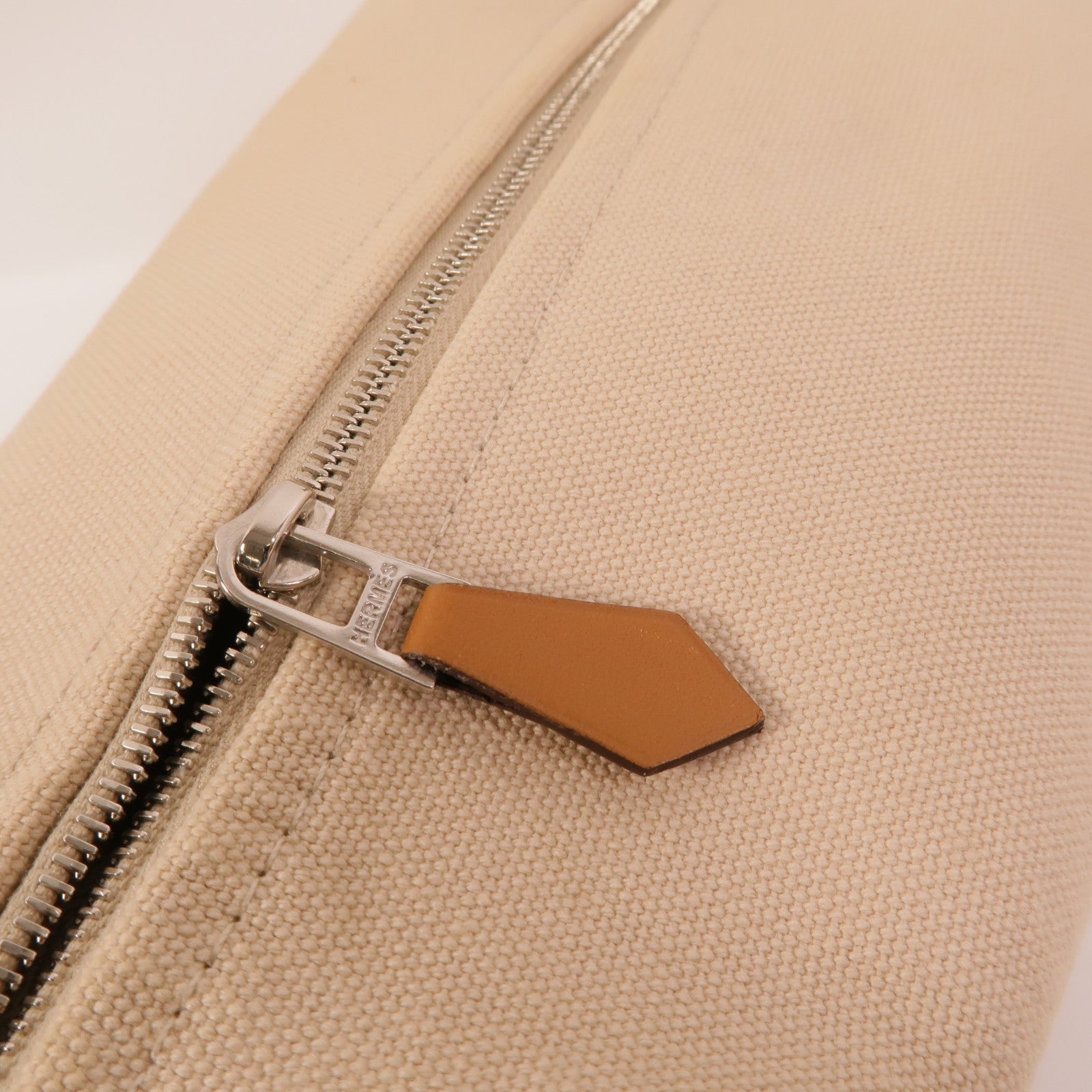 HERMES 帆布Bride A Brac PM手挽袋Naturel