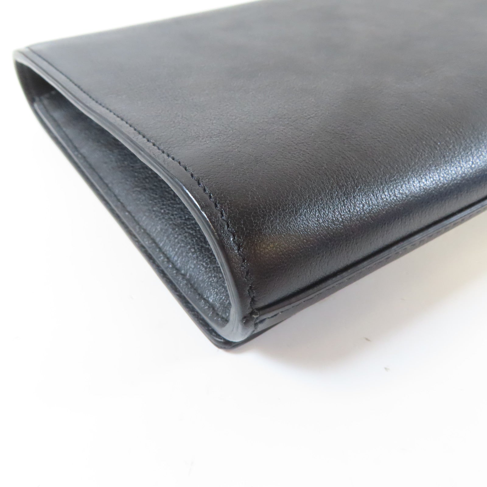 SAINT LAURENT 牛皮皮革Cult金扣手拿包黑色