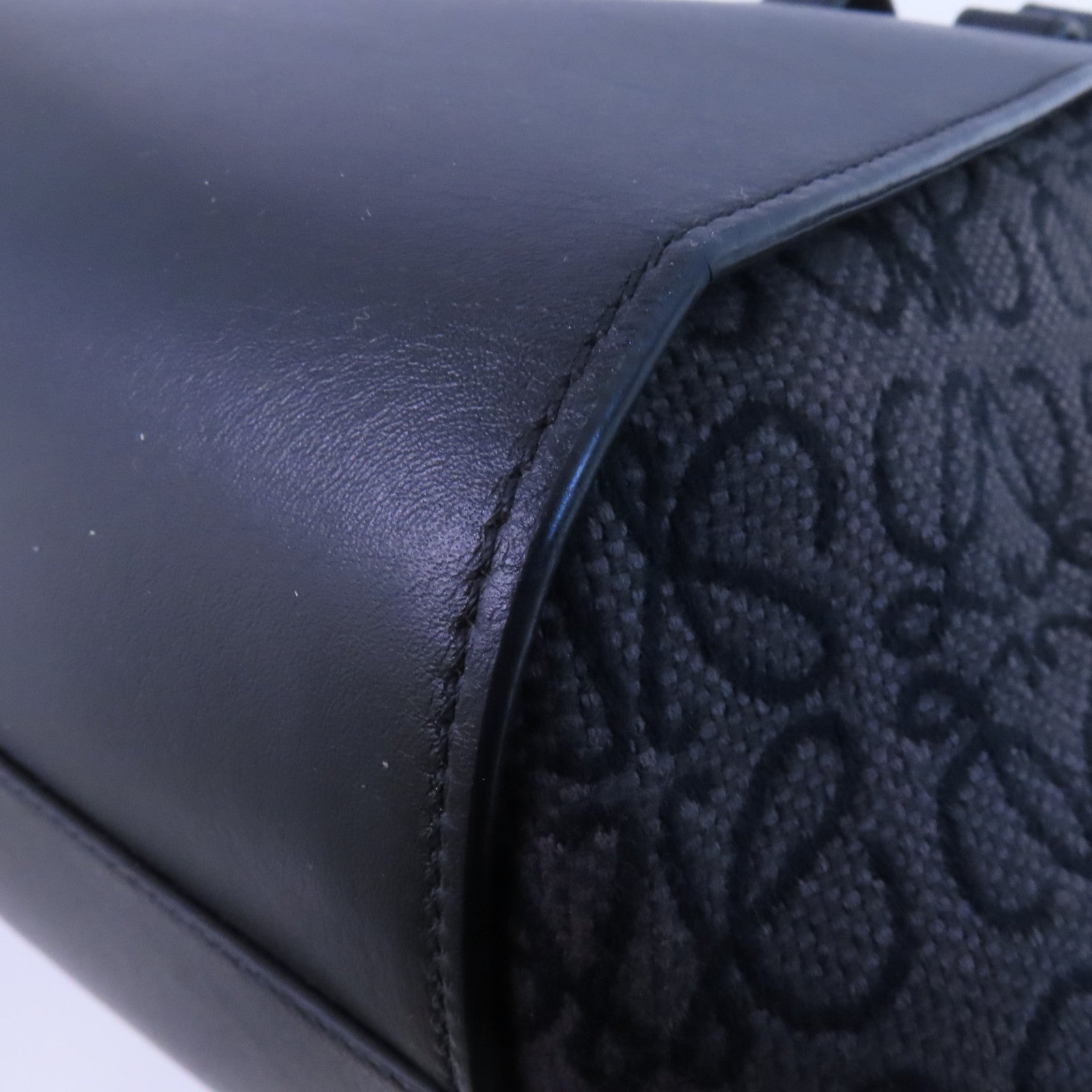 LOEWE 帆布/牛皮皮革Hammock Medium金扣手挽肩背兩用袋